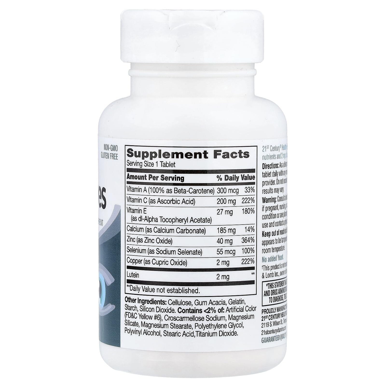 21st Century Healthy Eyes with Lutein Tablets, 60 60 Count (Pack of 1), White