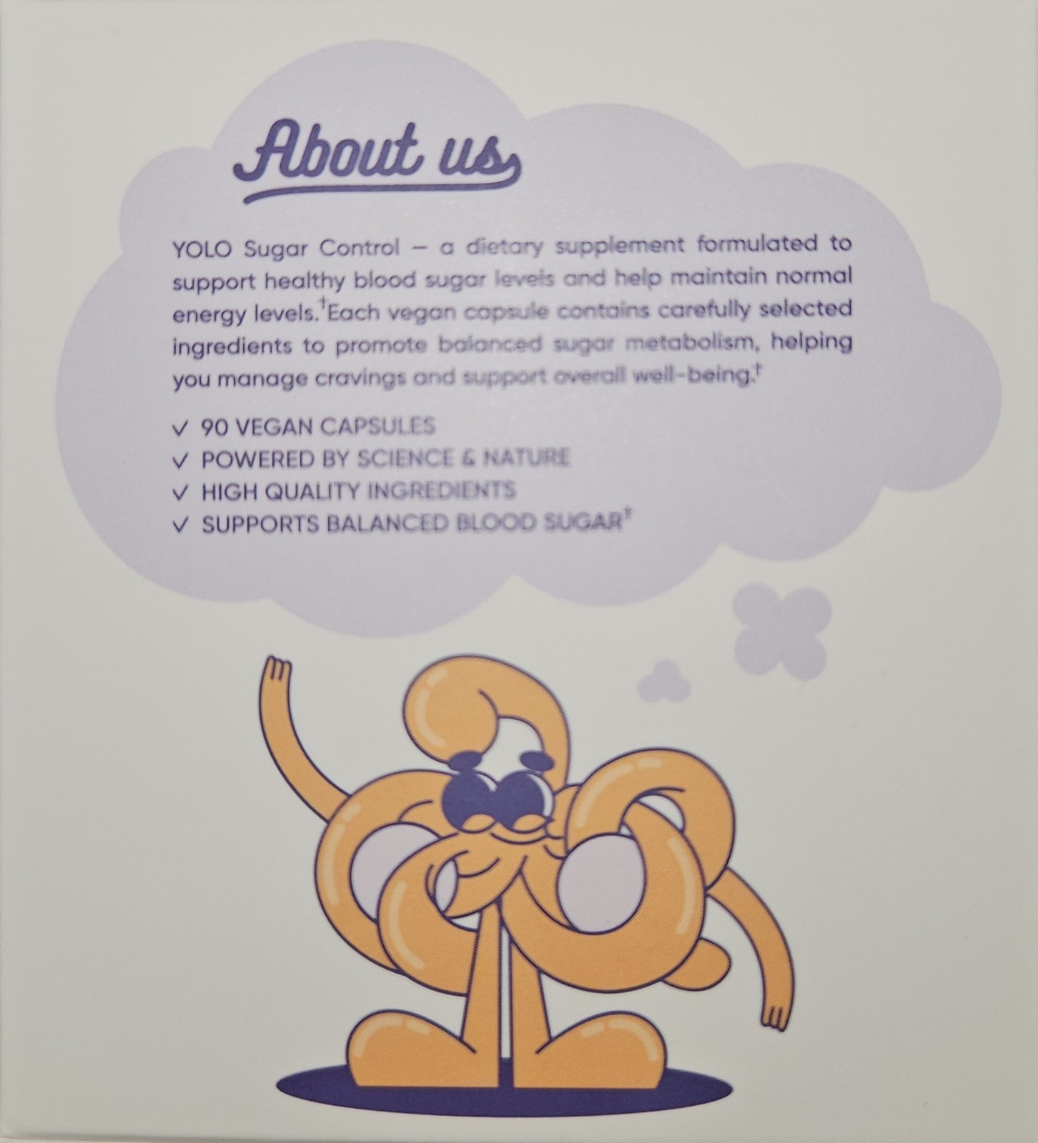 YOLO Healthy Daily Sugar Control Vegan Daily Capsules Blood Sugar Levels (90 CT)
