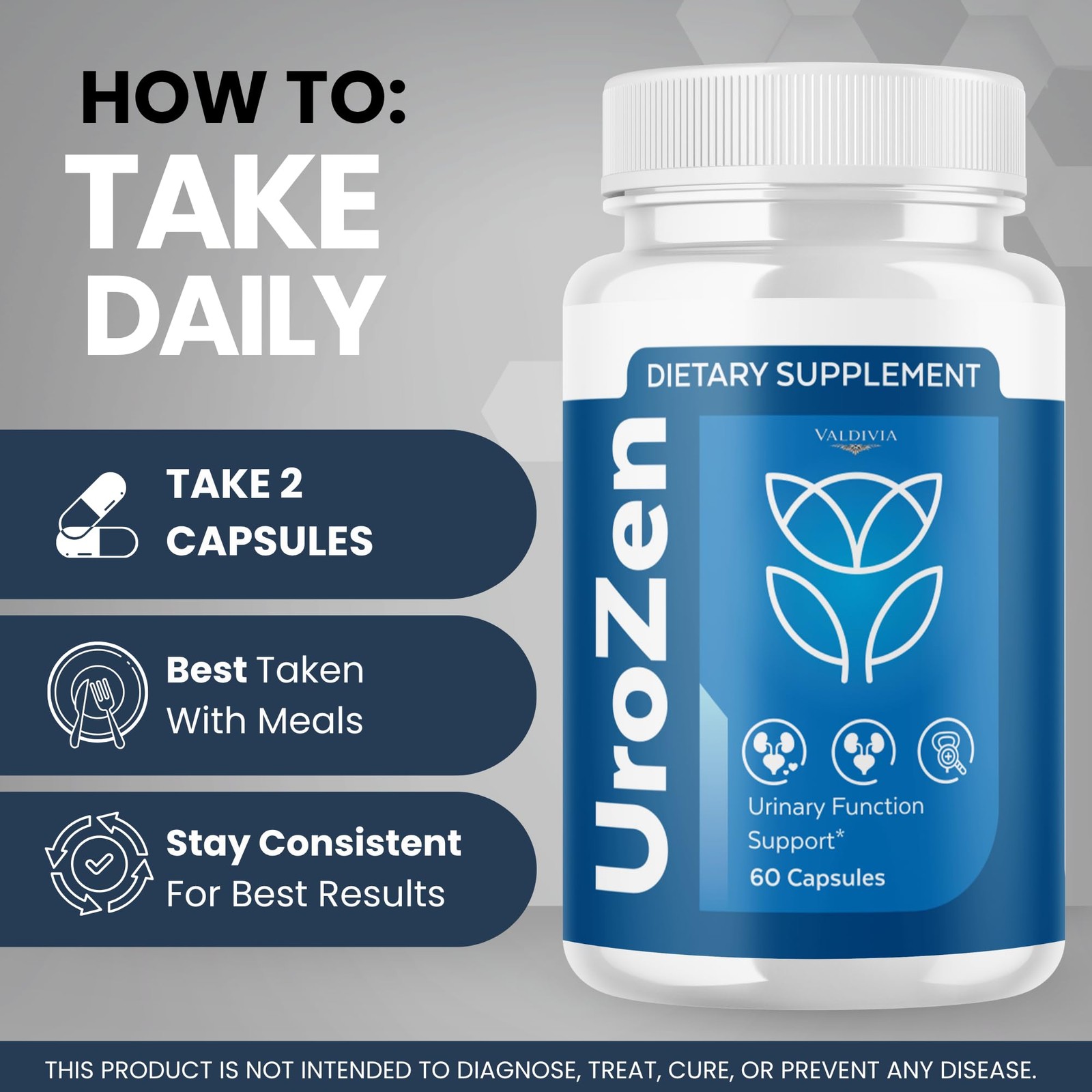 Valdivia UroZen 300 Capsules 5 Pack Daily Wellness Supplement Made in USA
