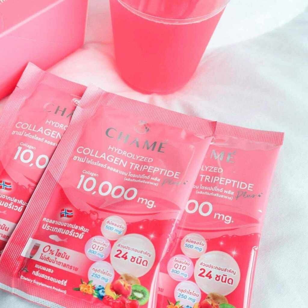 3x CHAME Hydrolyzed Collagen Trıpeptıde Plus 10000mg Anti Aging Whitening Skin
