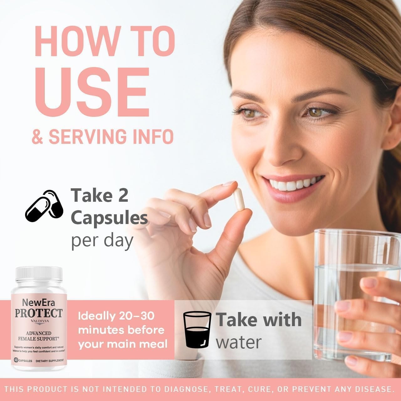 Valdivia NewEra Protect 60 Capsules Daily Wellness Supplement Made in USA