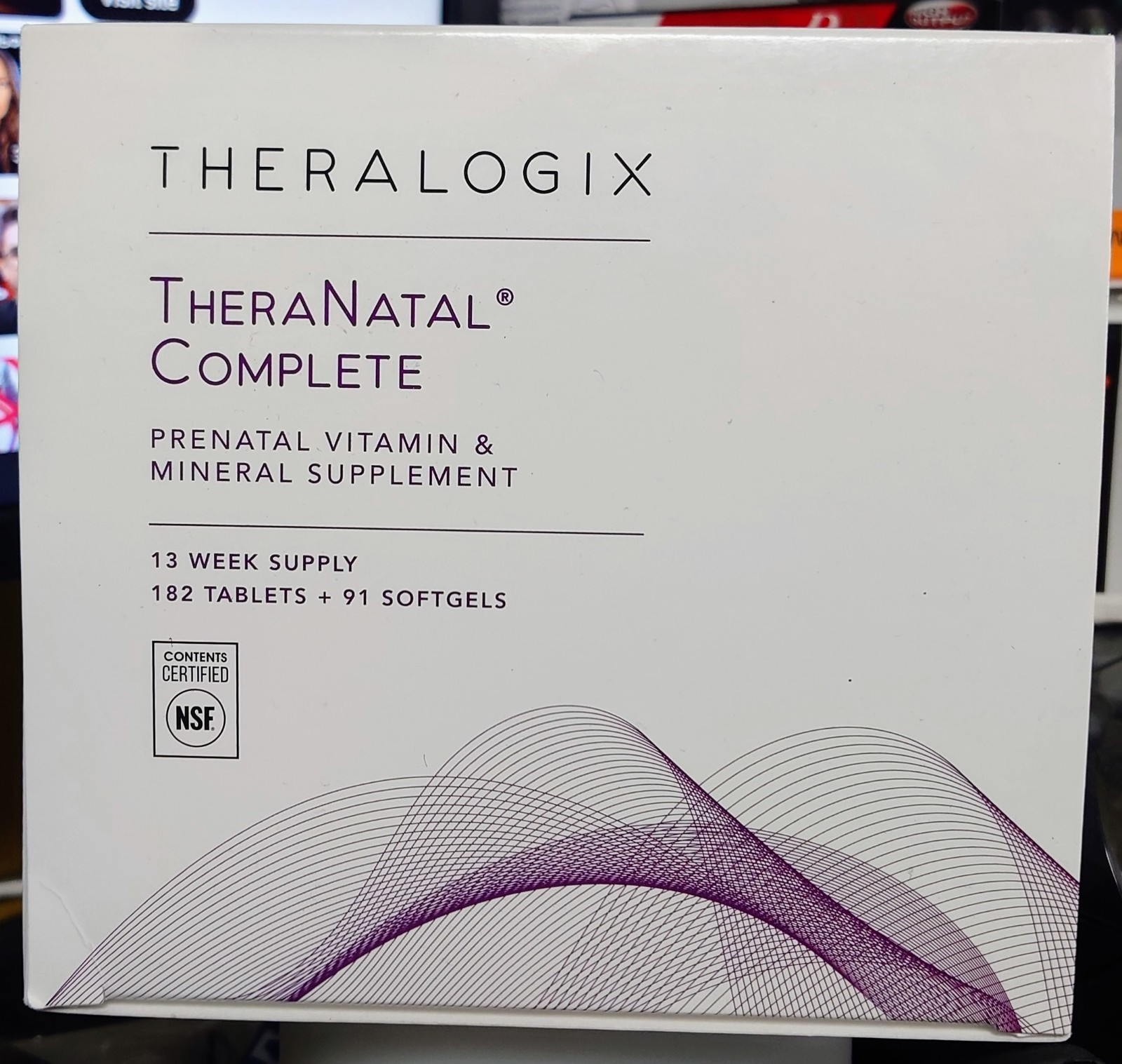 Theralogix TheraNatal Complete Prenatal Vitamin Supplement 91-Day Supply – 06/27