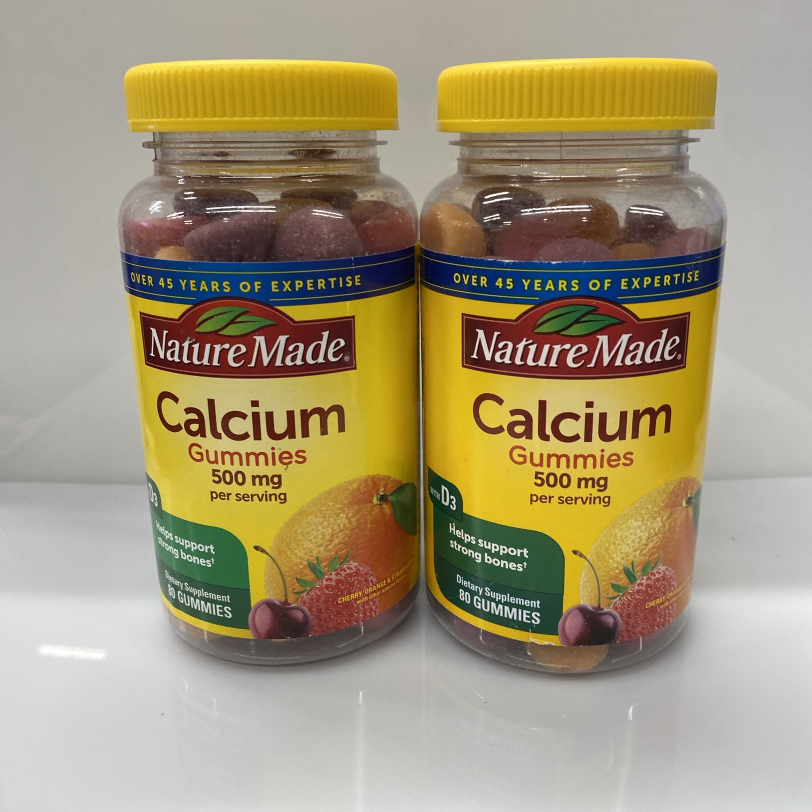 2X Nature Made Calcium Gummies 500 mg Per Serving with Vitamin D3 80 Exp: Read