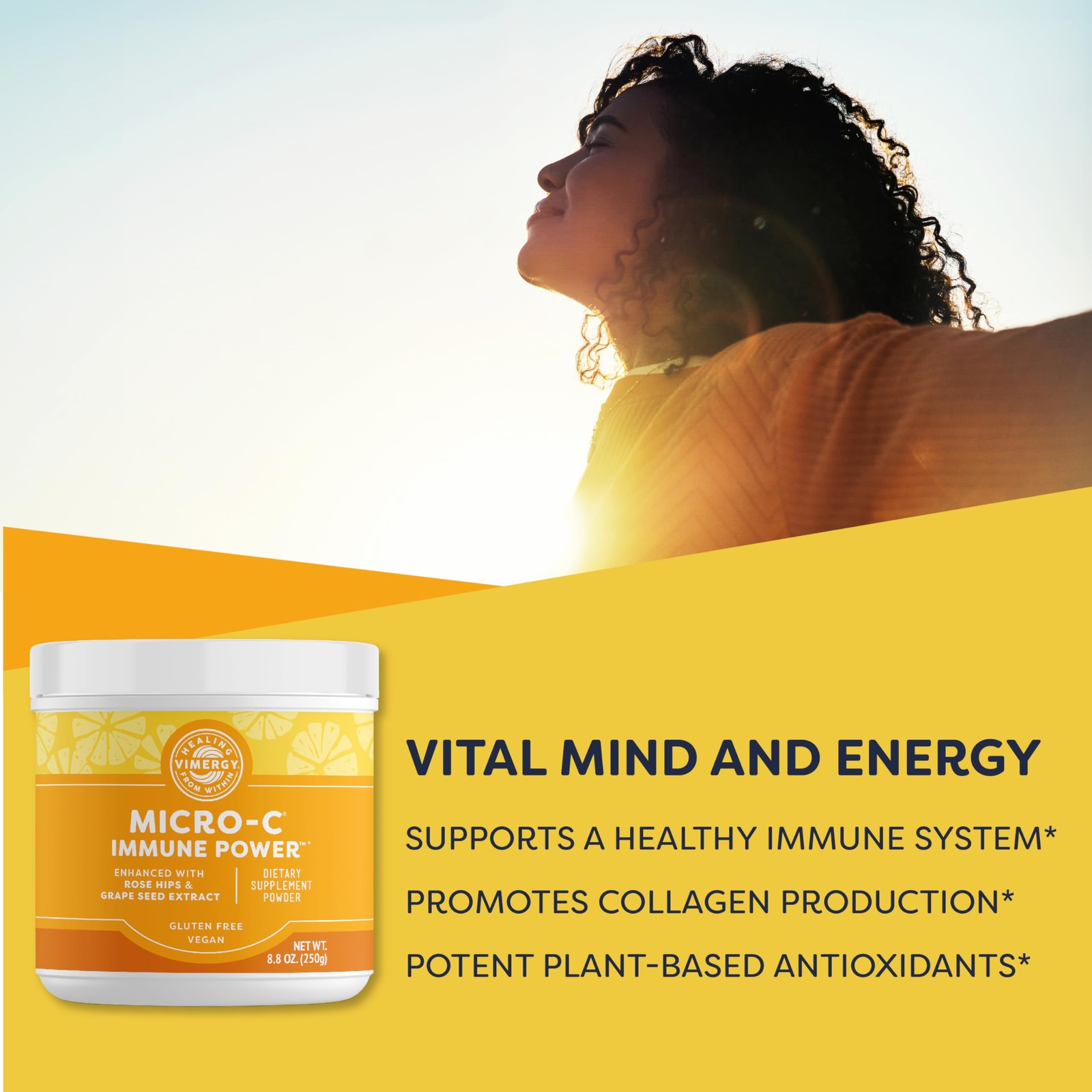 Vimergy Micro-C Immune Power TM *- 250g– 8.82 Ounce (Pack of 1), Unflavored