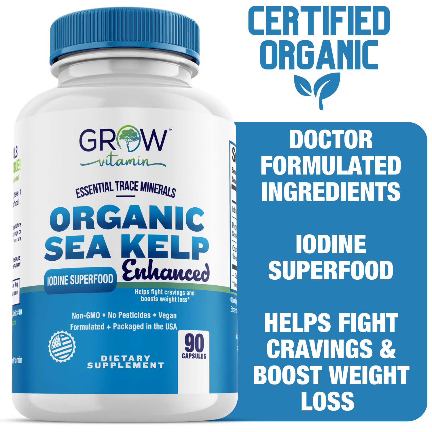 Thyroid Support Plus Supplement | Sea Kelp | Iodine, | 90 Capsules – EXP 2024
