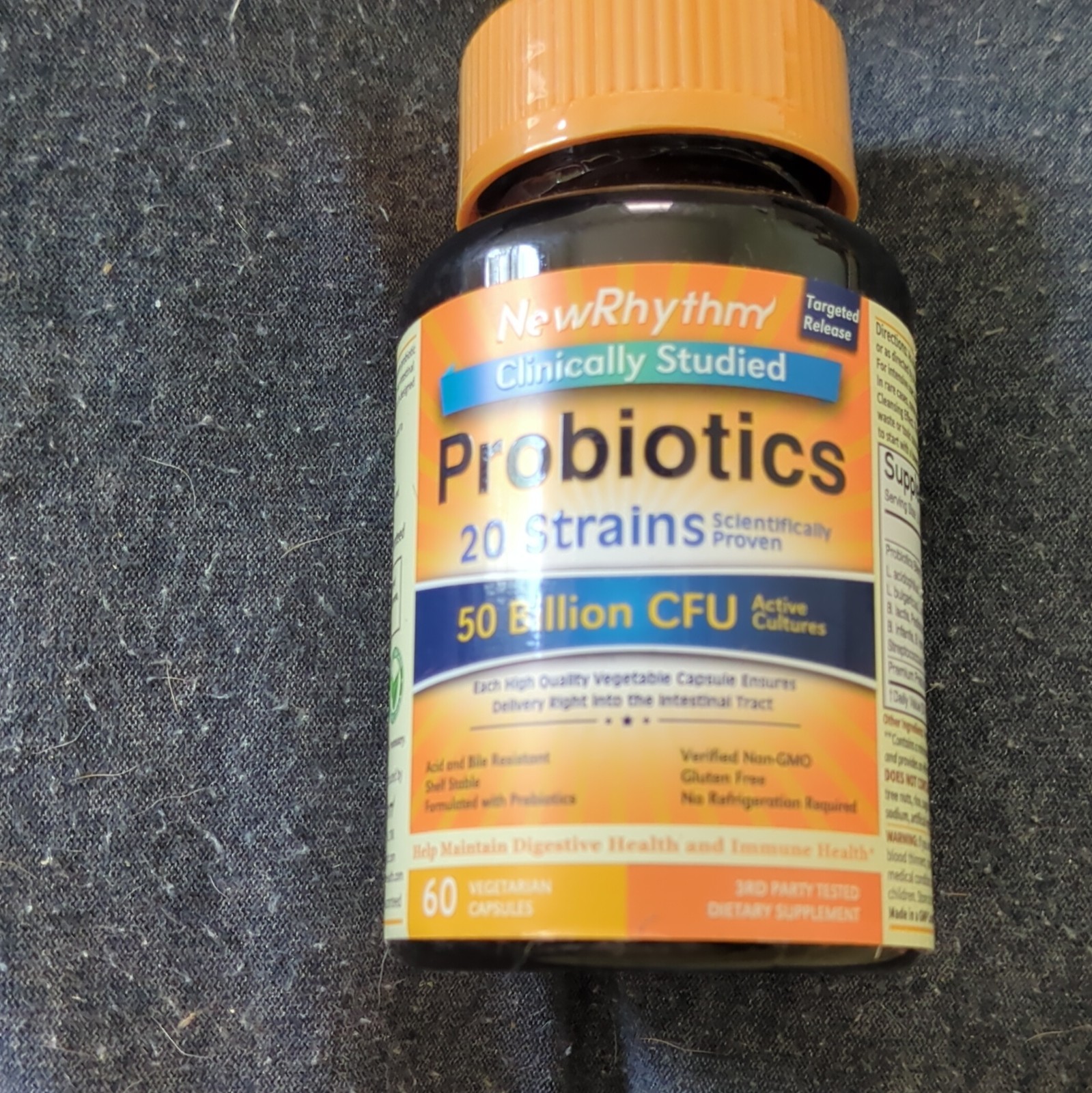 NewRhythm Probiotics 20 Strains 50 Billion CFU Digestive & Immune 60 Caps