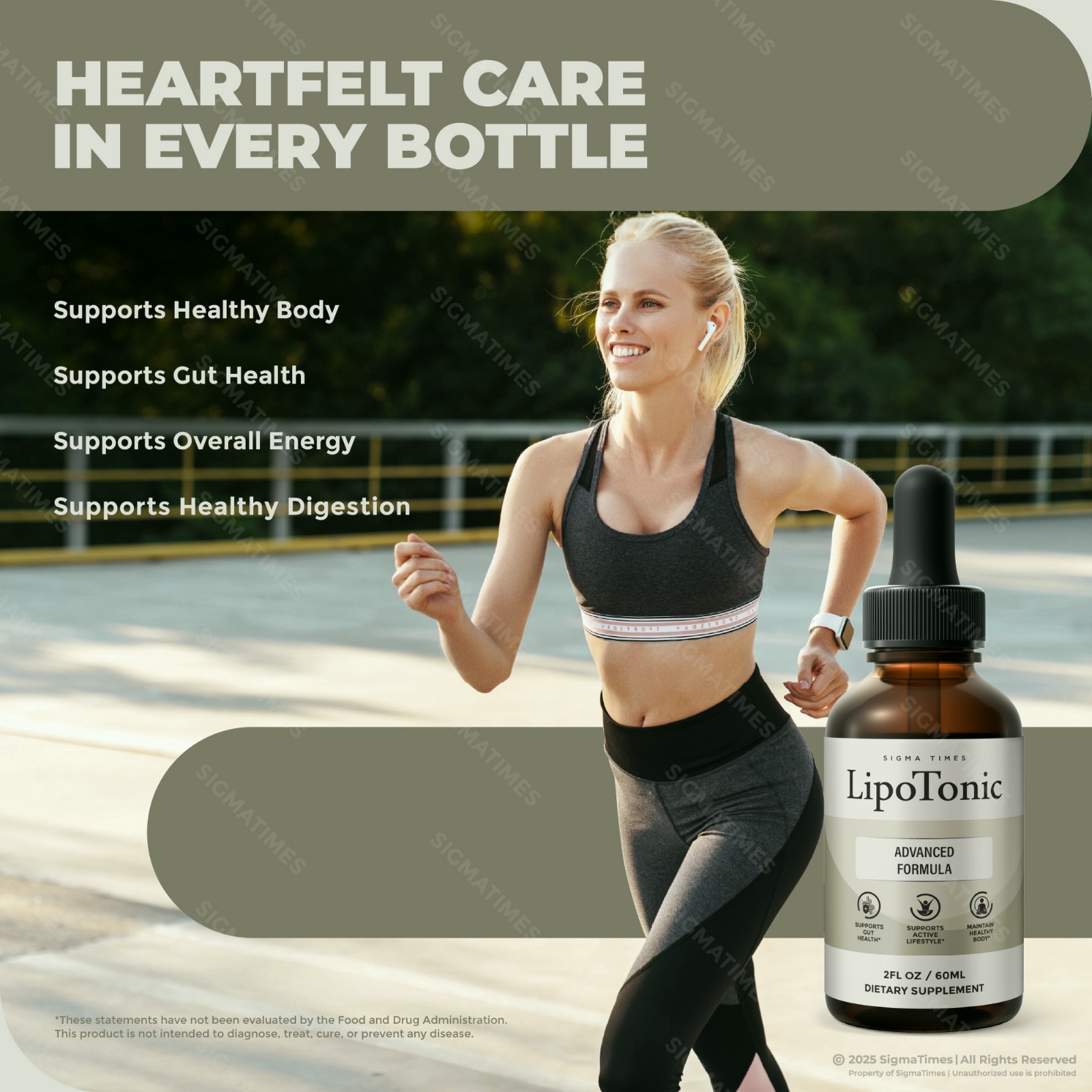 LipoTonic Drops, Premium Liquid Supplement for Metabolism & Weight Loss – 5 Pack