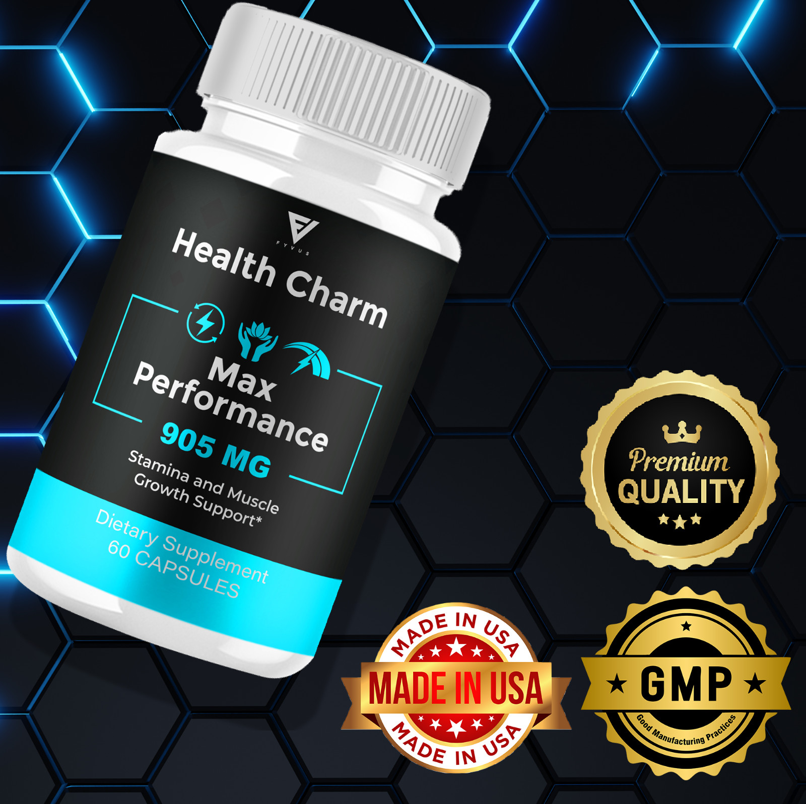 (5 Pack) Health Charm Capsules HealthCharm Maximum Strength Pills (300 Capsules)