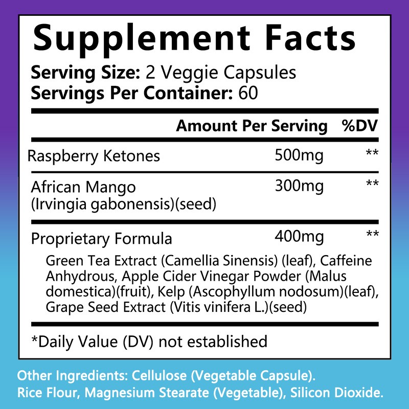 Green tea + apple cider vinegar capsules: Helps burn fat and promotes digestion.