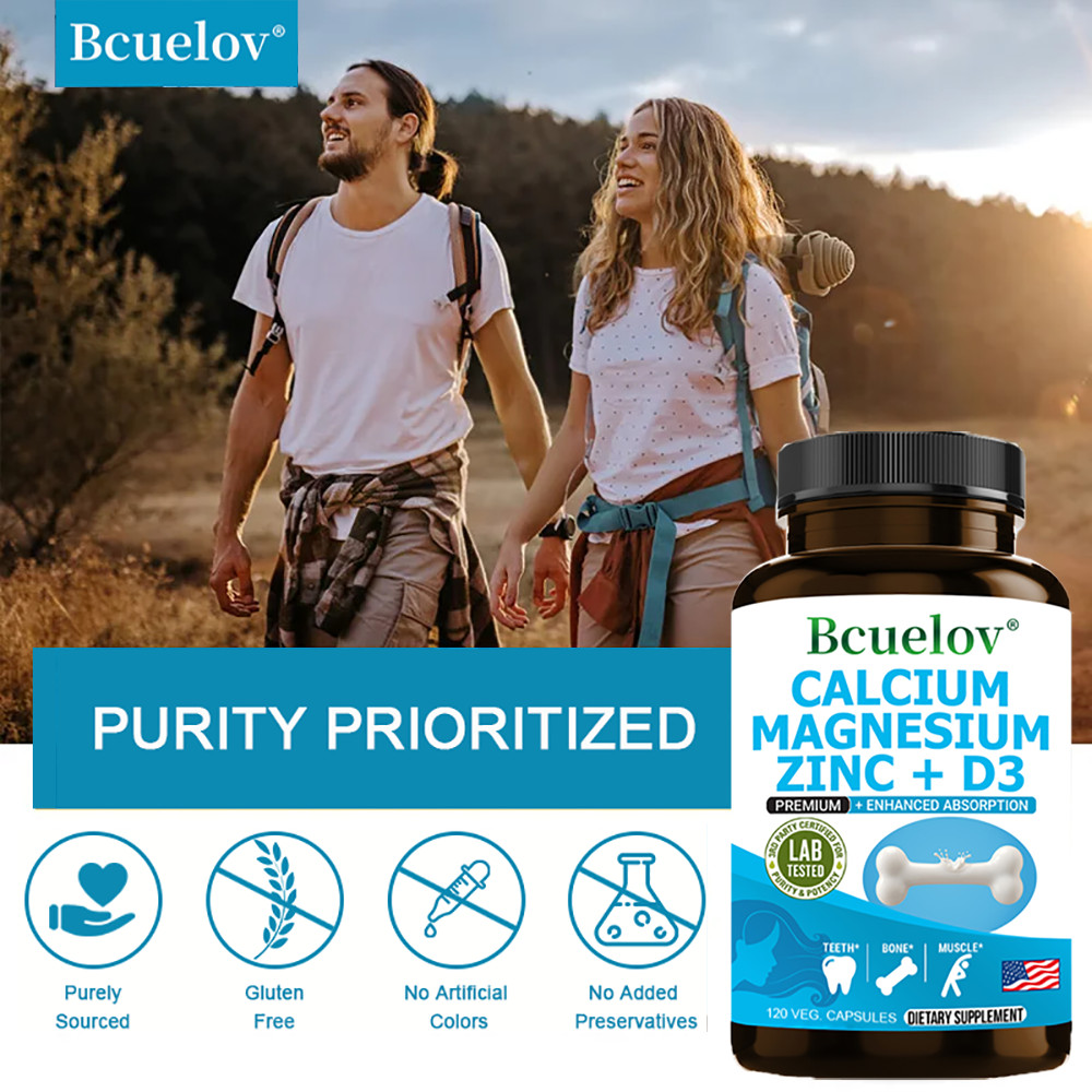 Calcium 1000mg+Magnesium 350mg Capsules – Support Teeth, Bone, Muscle Health