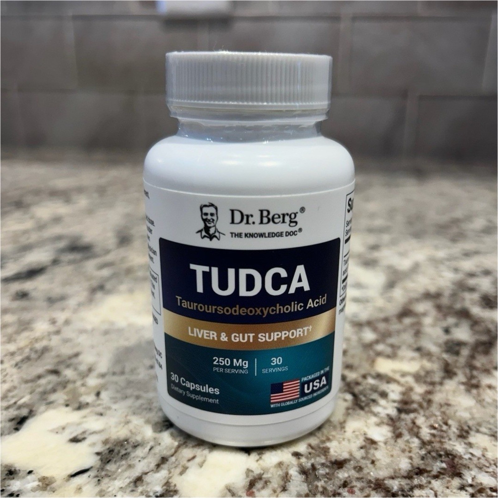 Dr. Berg TUDCA Tauroursodeoxycholic Acid Liver Support 250mg 30 Caps