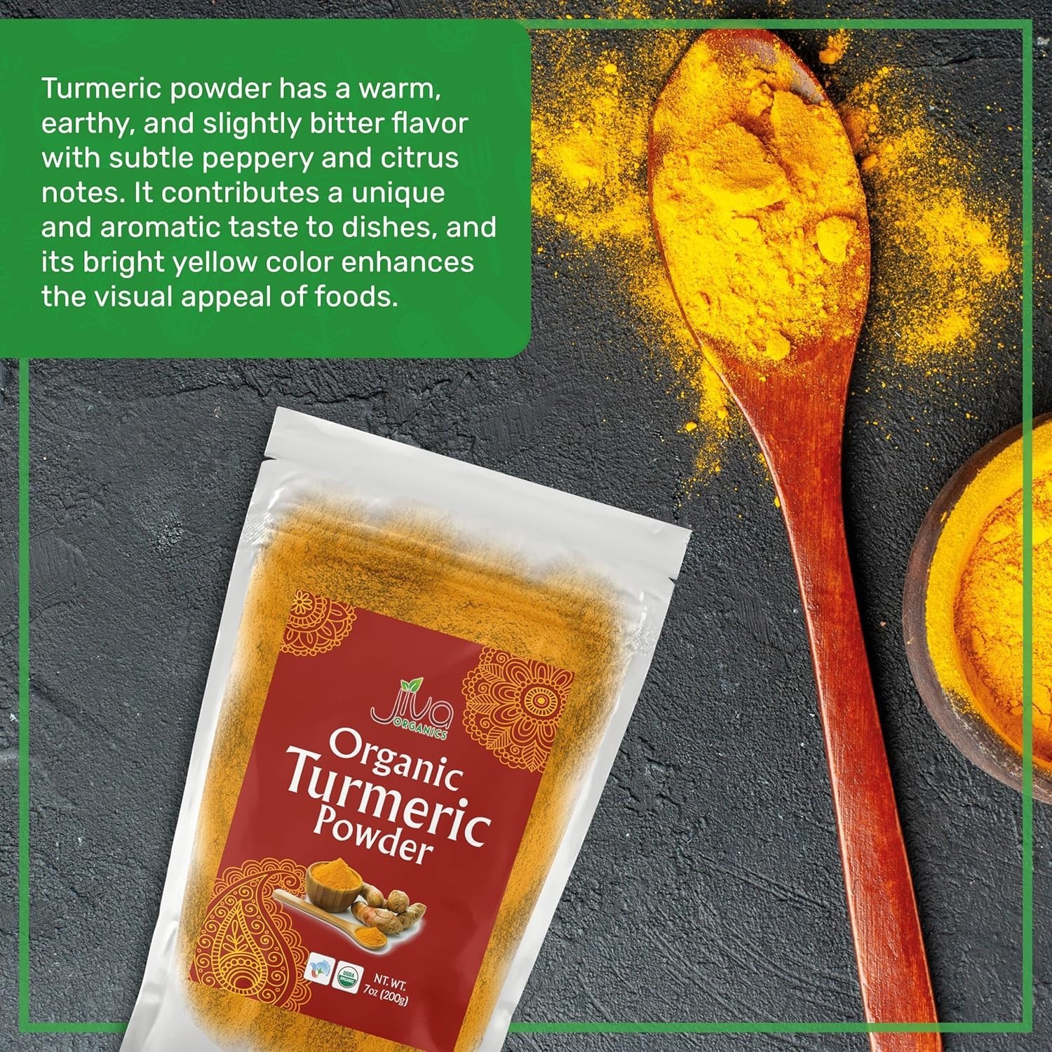 Polvo Orgánico de Cúrcuma – Curcuma Organica en Polvo Turmeric Powder 8Oz ys new