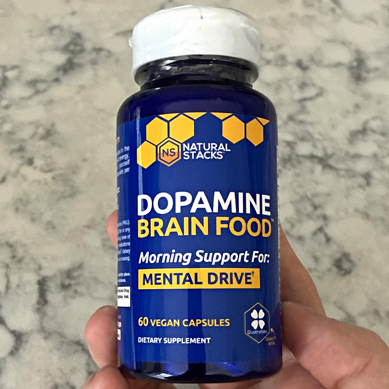 Natural Stacks Dopamine Brain Food Mental Focus Vegan Capsules 60ct Exp 12/28