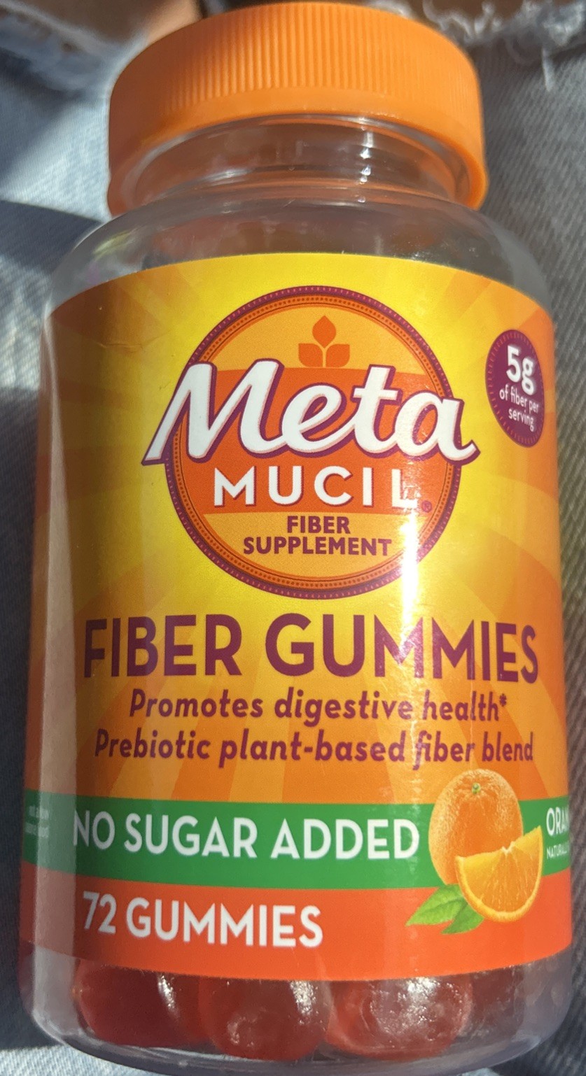 ~ Meta Mucil ~ Fiber Gummies, Orange, 72 Gummies No Sugar Added
