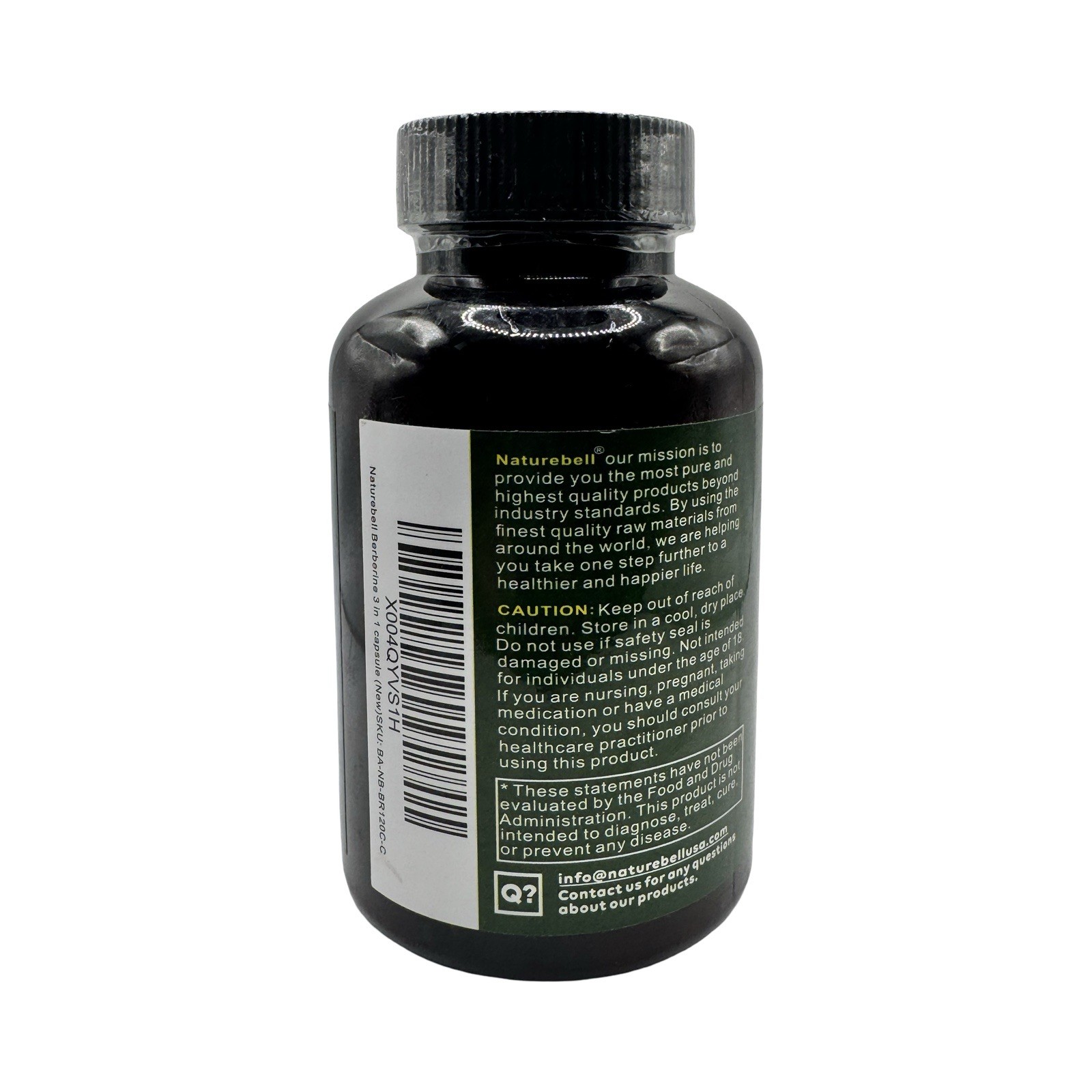 NatureBell berberine Supplement 1500mg Per Serving 240 Veggie Capsules