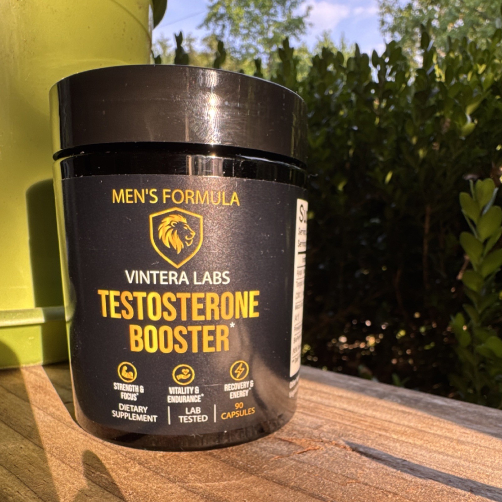 Vintera Labs Testosterone Booster Dietary Supplement Strength Focus 90 Capsules