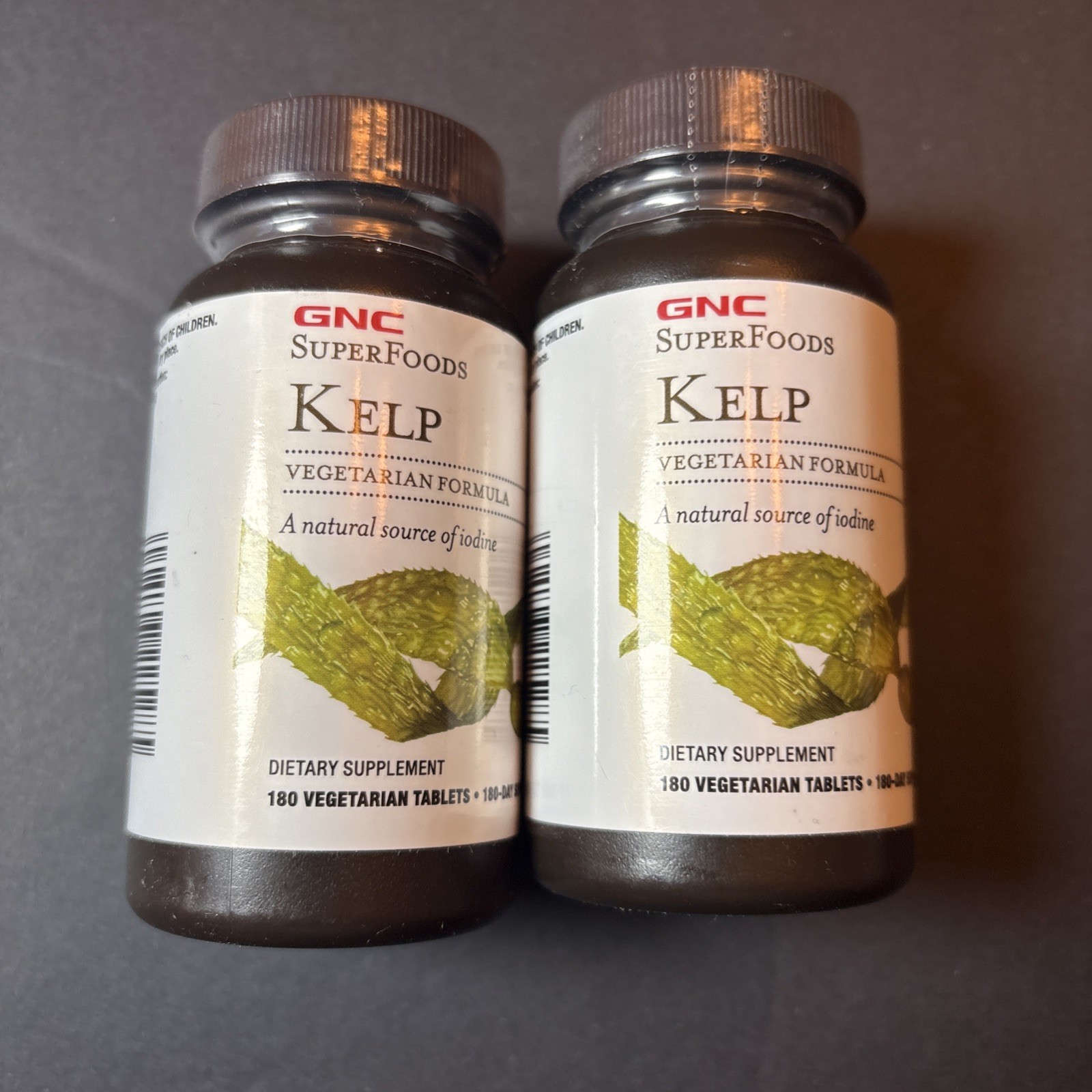 Set Of 2 – GNC SuperFoods Kelp – 180 Vegetarian Tablets (180 Servings)