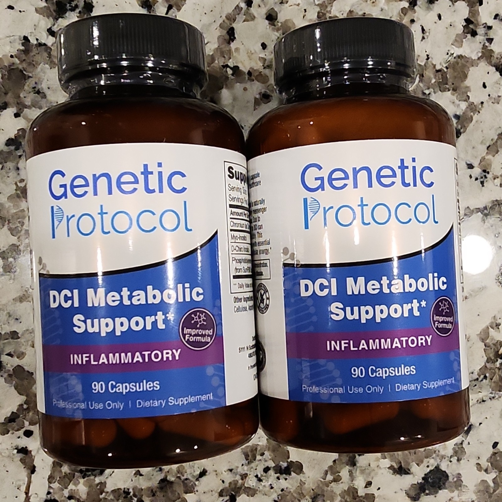 Genetic Protocol DCI Metabolic Support+ Inflammatory 90 Capsules, 2 Bottles