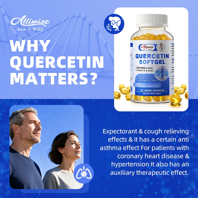 Quercetin 1000MG with Bromelain & Zinc – Natural Immune Support Supplement