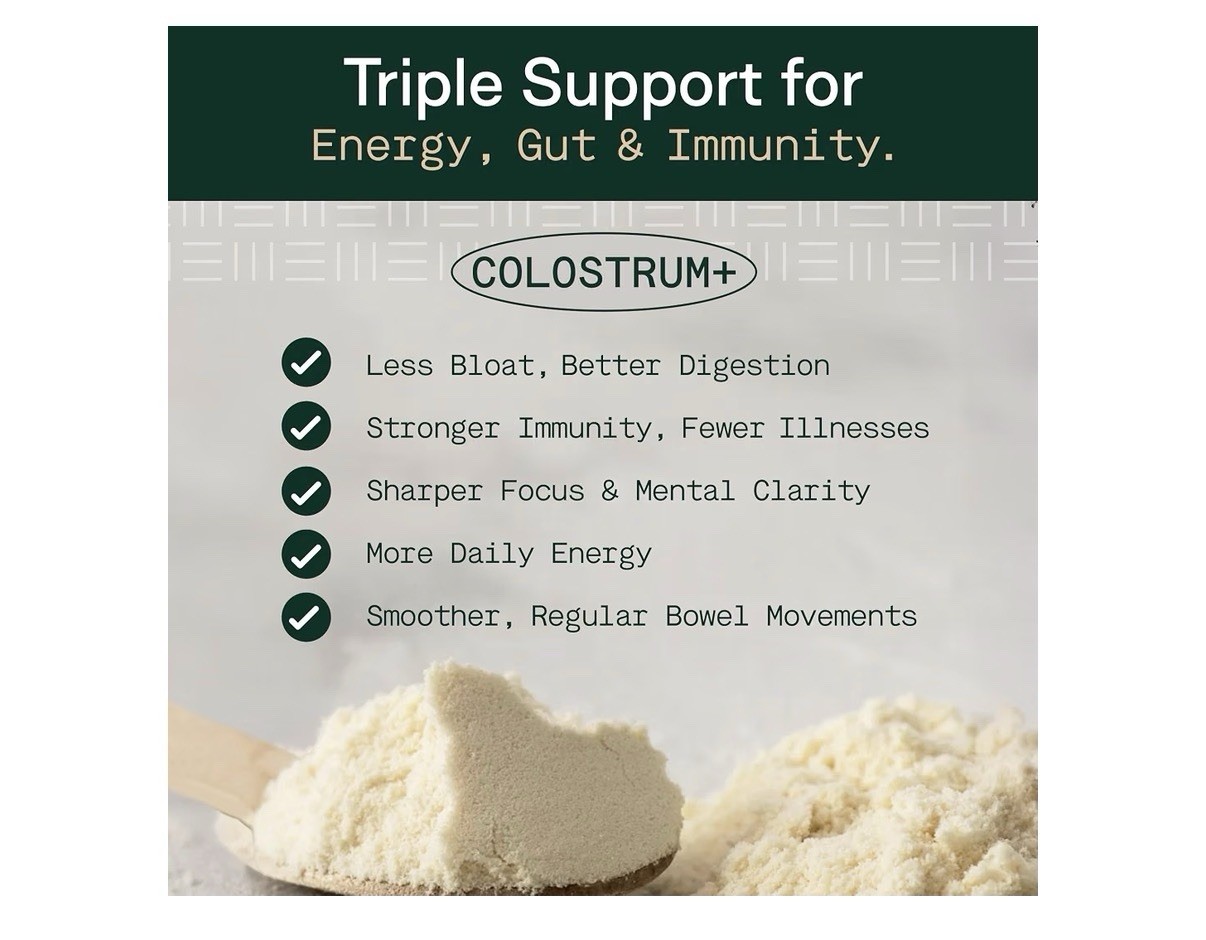 2 Pack Adapt Naturals Colostrum+ Bio-Avail Supplement w/ Lactoferrin Beta-Glucan