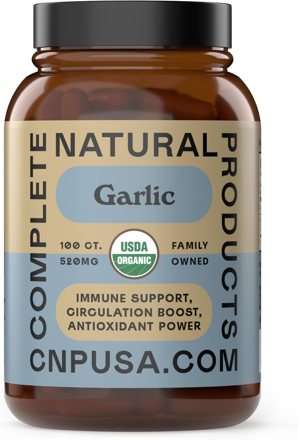 CNP Organic Garlic Capsules 520Mg – Whole Garlic Extract Supplement, Daily Cardi