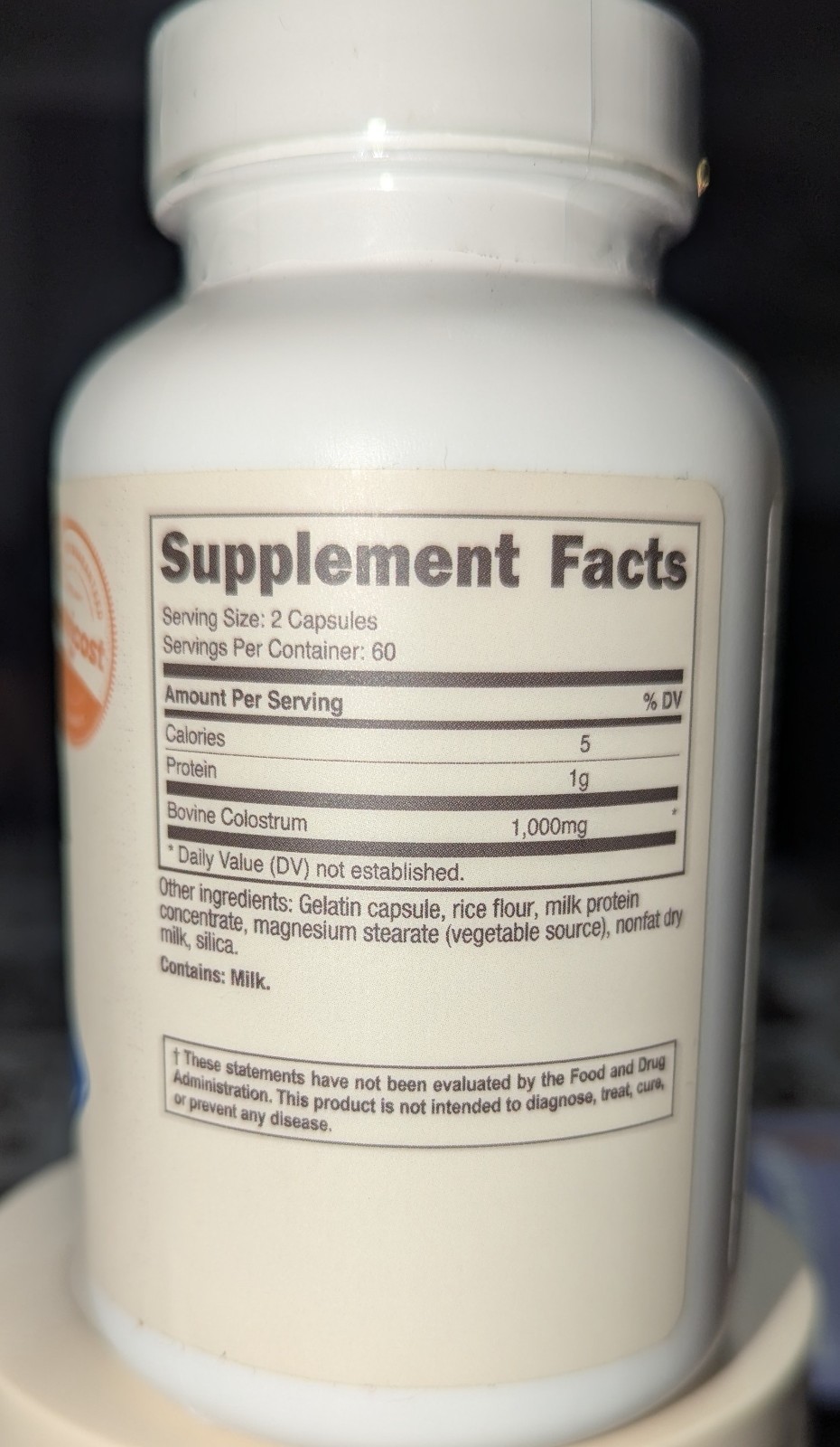 Nutricost Bovine Colostrum 1000mg 120 Caps Non-GMO Gluten-Free Exp 04/2028
