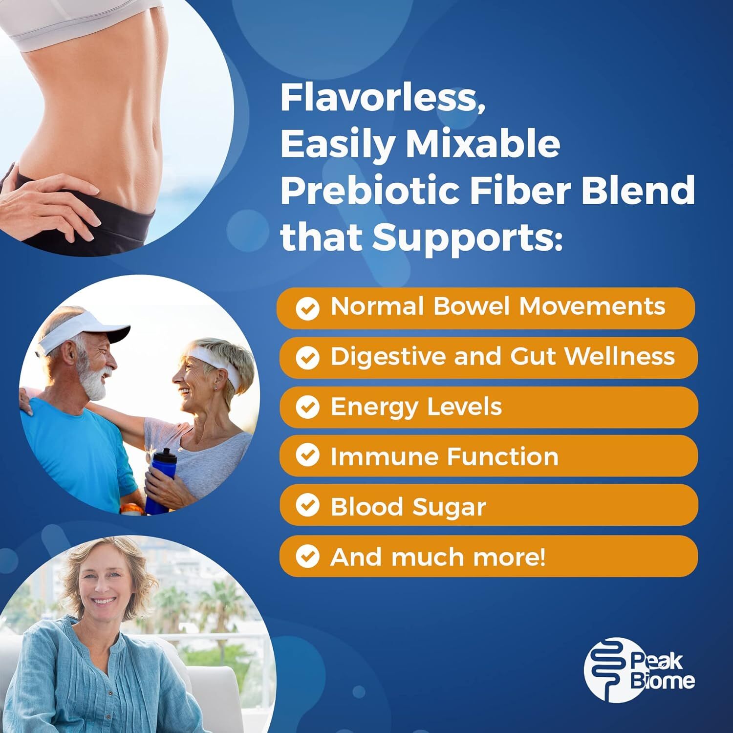 Peak Bioboost Prebiotic Fiber Supplement 30 Servings Gut Health Daily Support