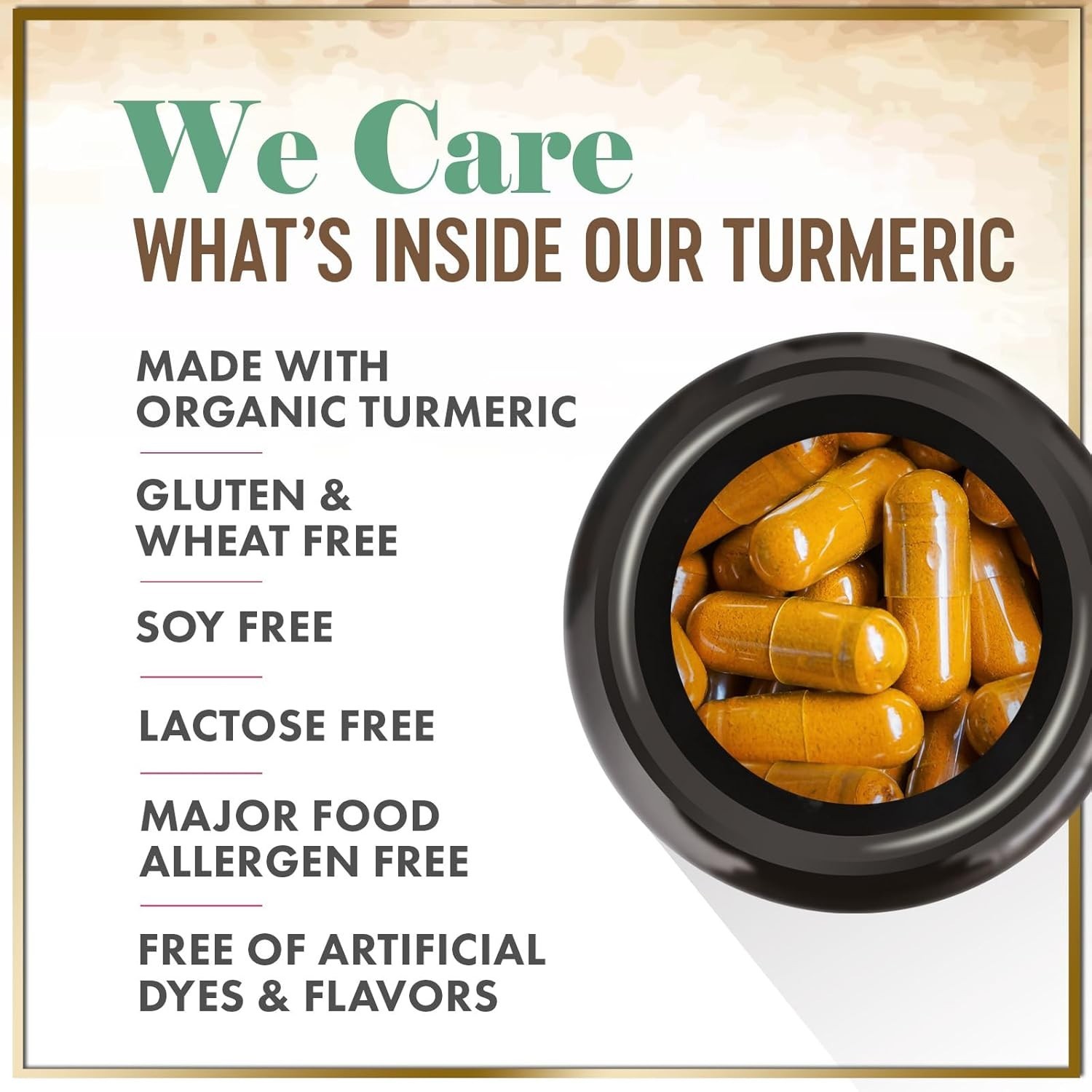 Hello Lovely! Organic Turmeric Curcumin Supplement w/ Ginger, 240 Capsules
