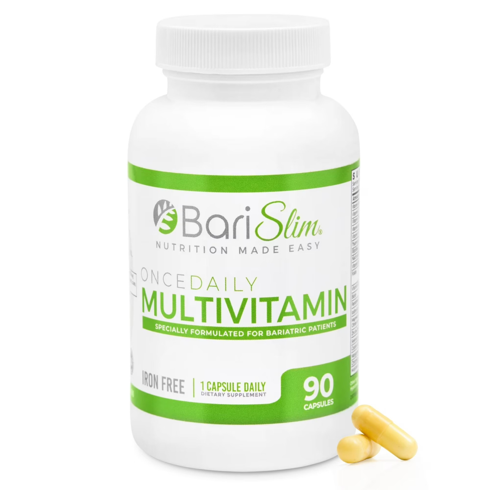 BariSlim Once Daily Multivitamin Iron Free Bariatric Dietary Supplement – 90ct