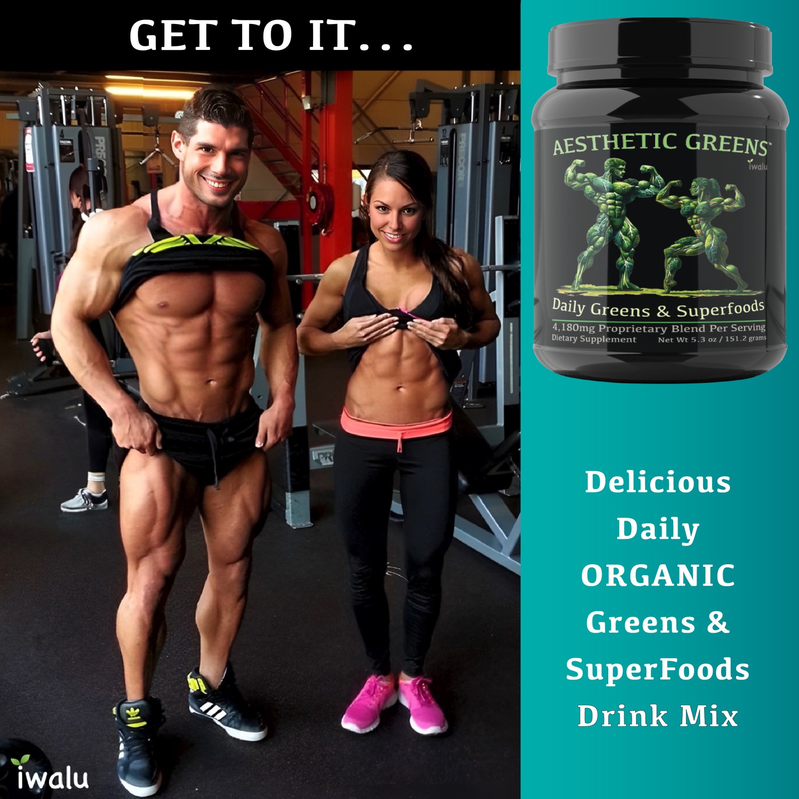 Protein Shake – Nutrition Greens Powder Superfoods Drink Mix, Greens Superfood