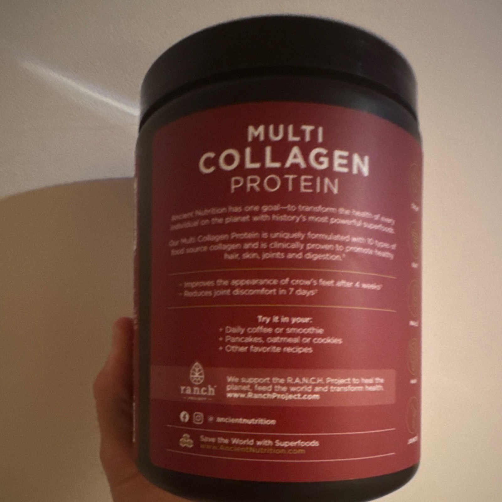 Ancient Nutrition Multi Collagen Protein Powder Grass Fed 14.3 oz