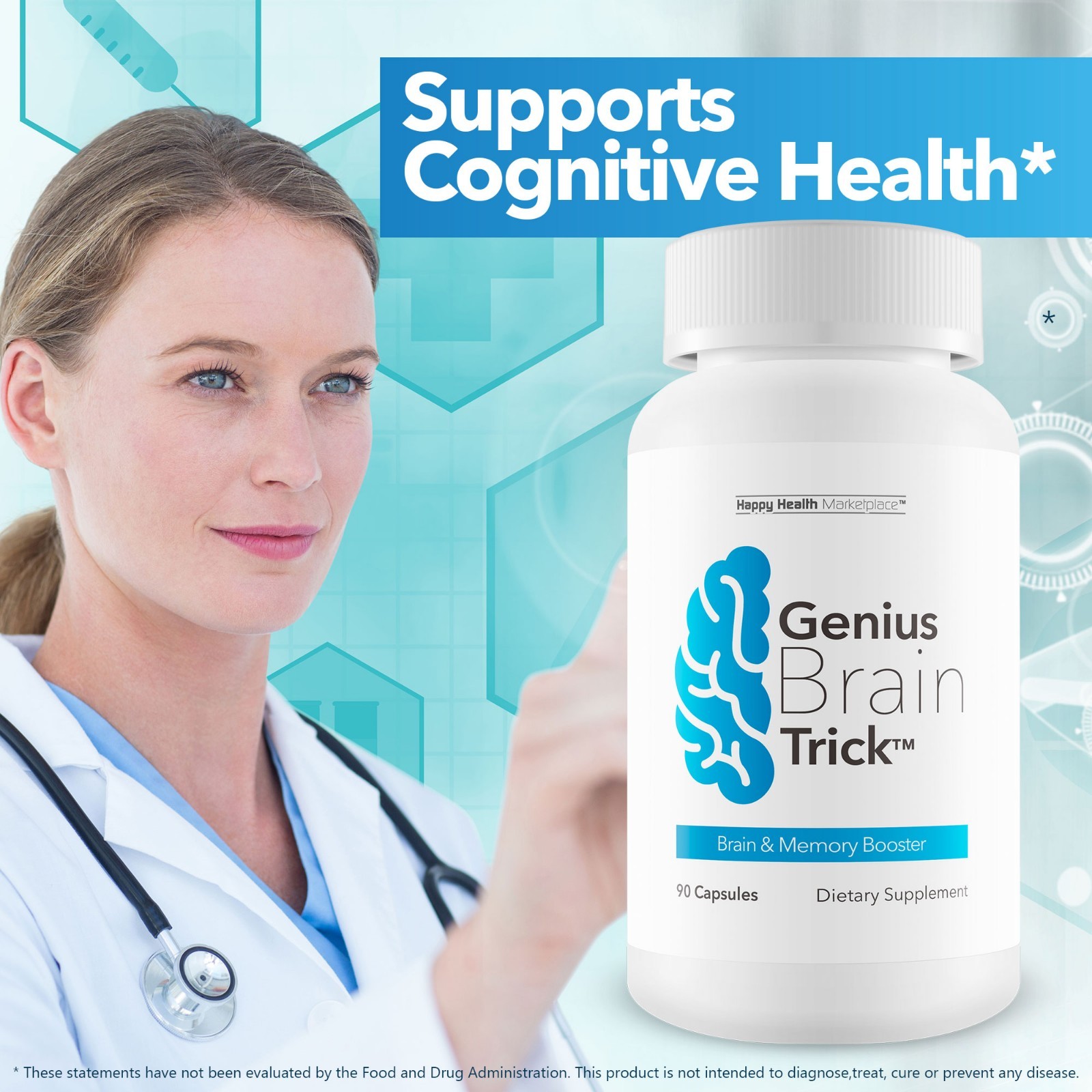 Genius Brain Trick – Our Best Memory Focus Supplement for Brain – Natural Memory