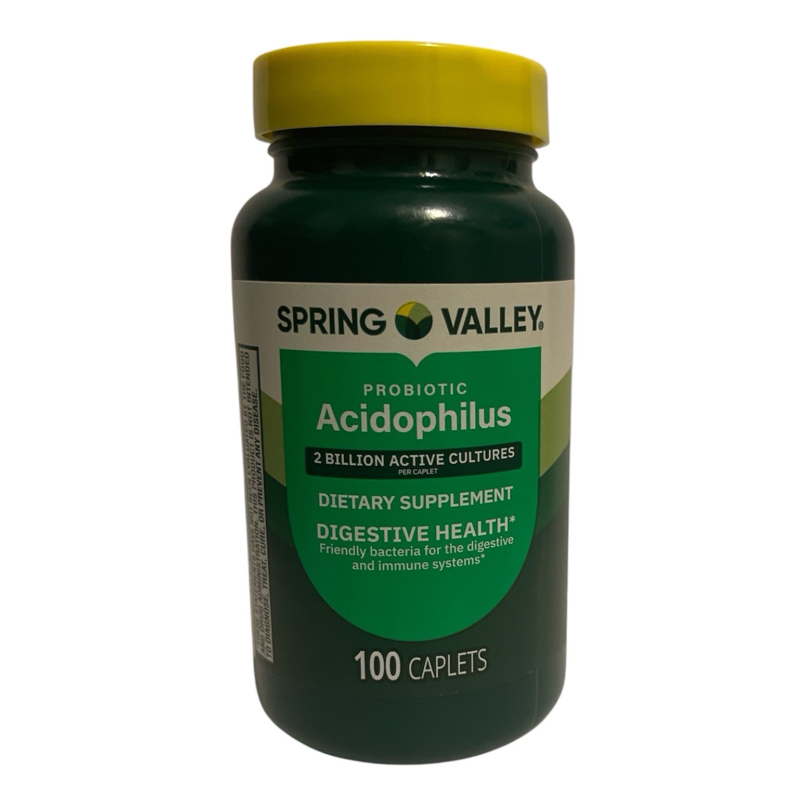 Spring Valley Probiotic Acidophilus 2 Billion CFU Digestive Health 100 Caplets