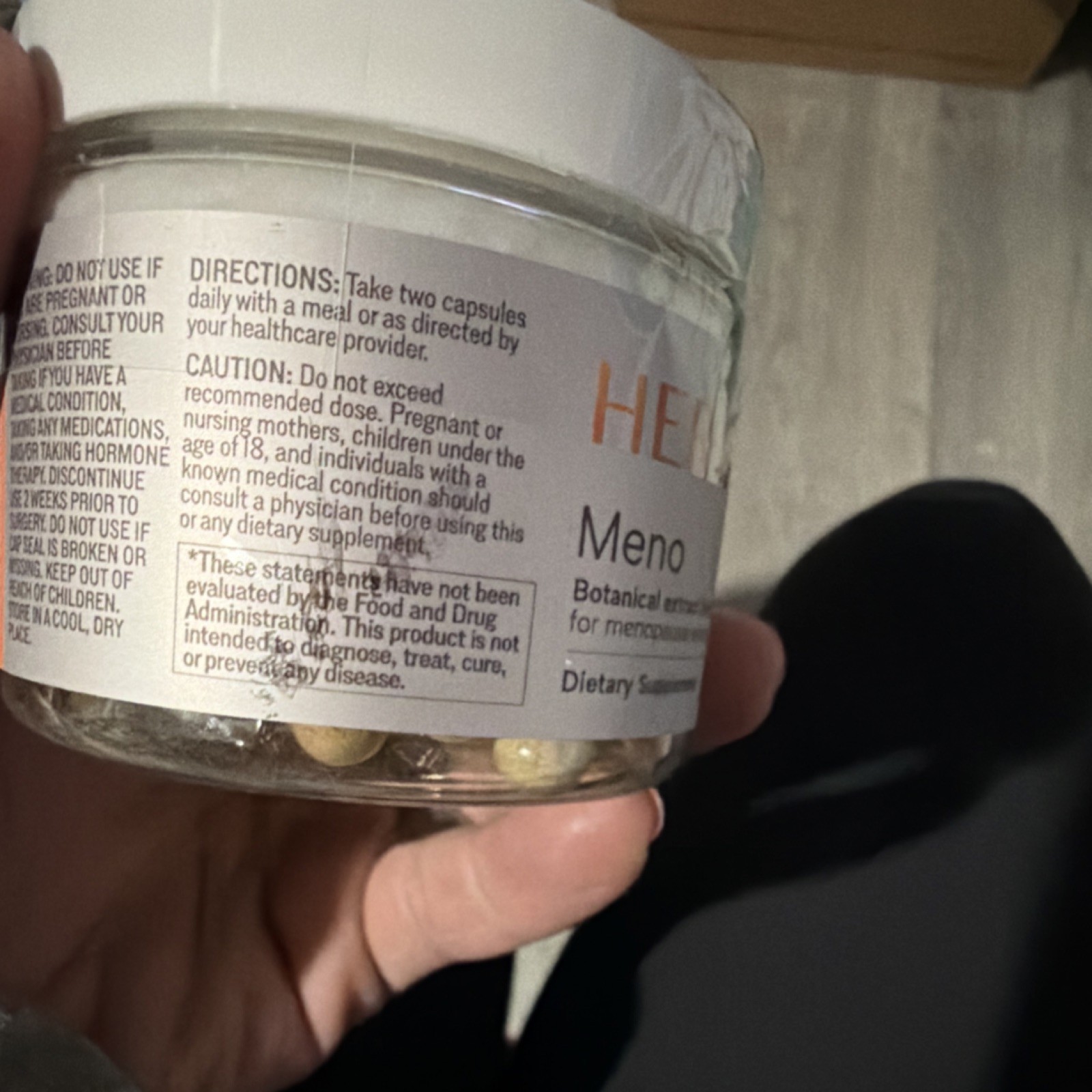 HER·BODHI Meno Menopause Support Botanical Extract Blend 60 Capsules Exp 07/2027