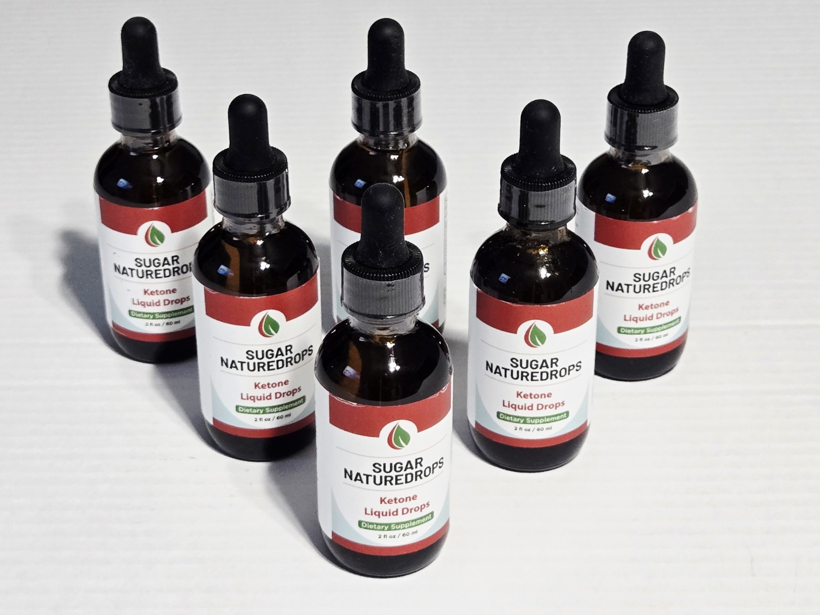 Lot of 6 Sugar NatureDrops Ketone Liquid Drops Dietary Supplement 2 fl oz Exp…