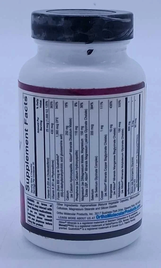 Ortho Molecular OsteoPrev Bone Density Support 120 Capsules Vitamins & Minerals