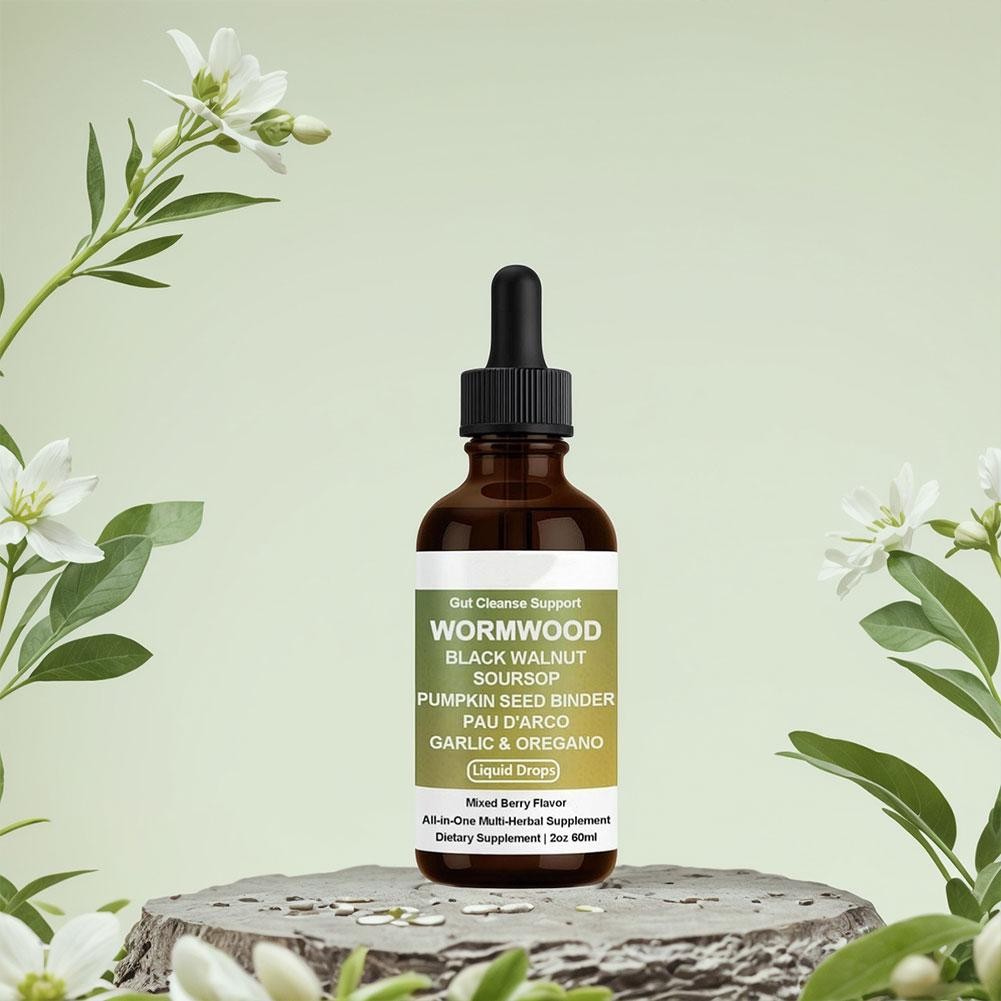 Premium ut Cleanse Liquid Drops – Black Walnut Soursop Pumpkin Seed Bind USN. P