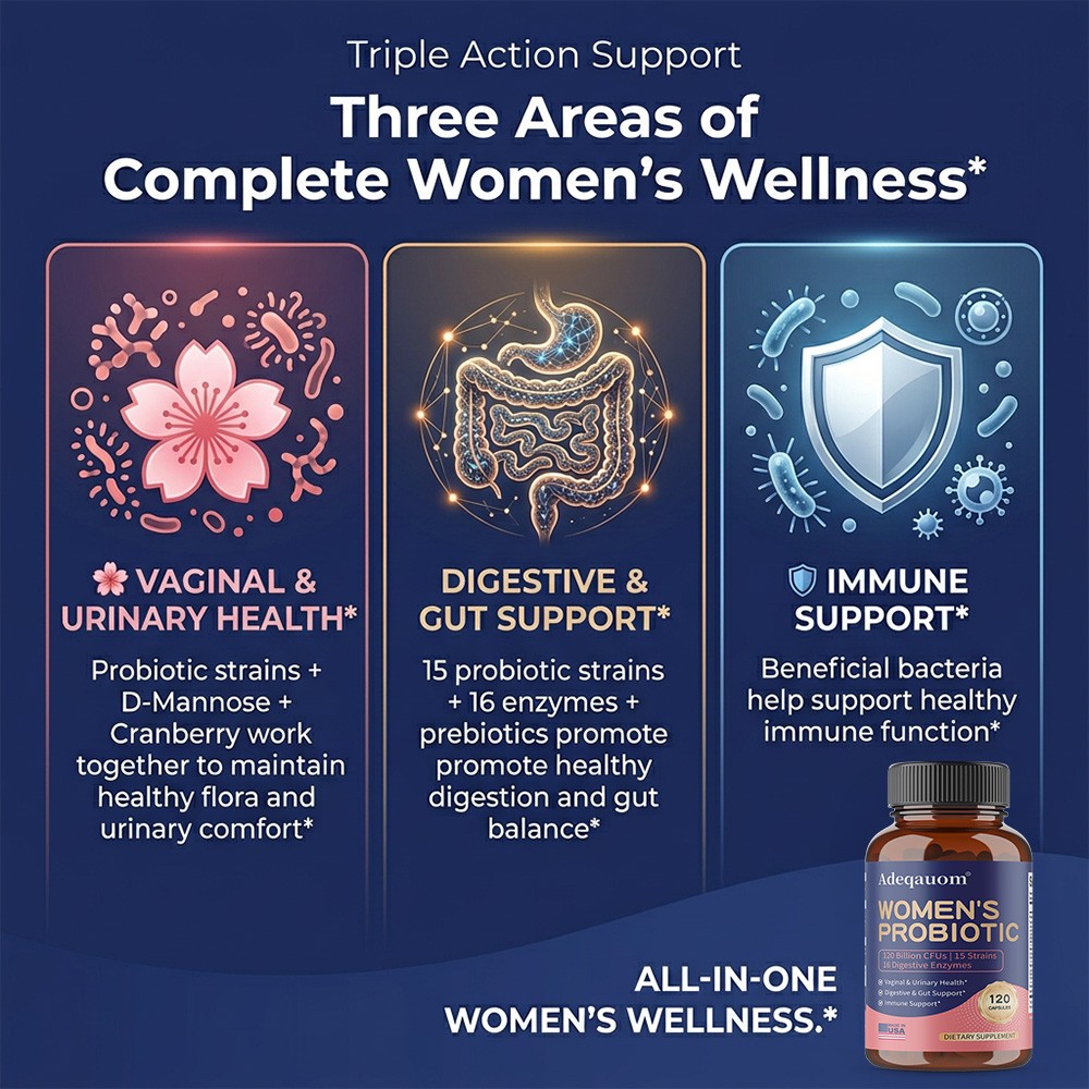 Women’s Probiotic Complex-Supports Gut Balance & Overall Wellness 30/60/120Caps