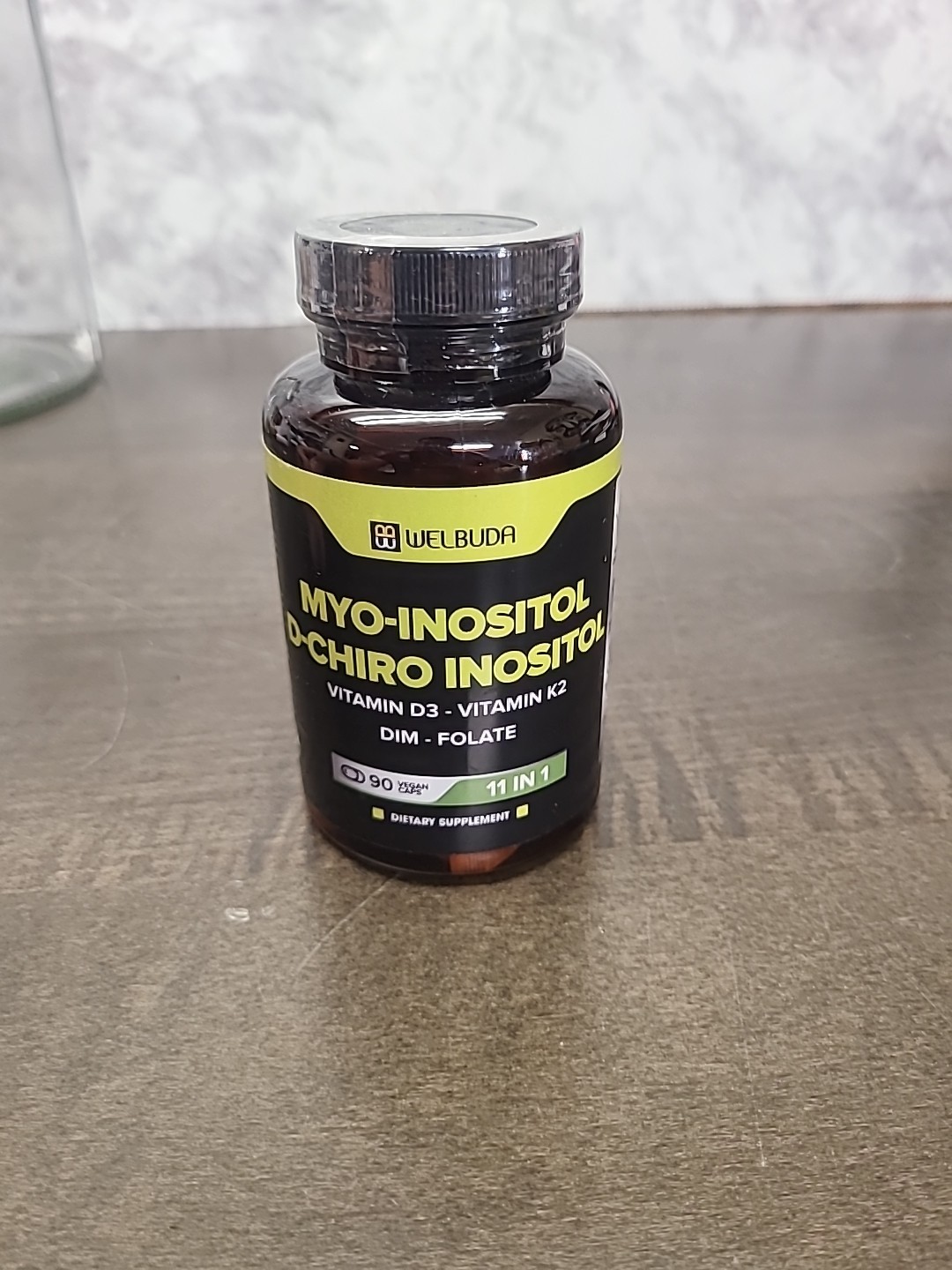 Welbuda Myo-Inositol D-Chiro Inositol Vitamin D3 K2 Folate Vegan 90 Capsules