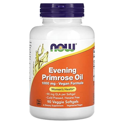 NOW FOODS Evening Primrose Oil 1000 mg Vegan Formula – 90 Veggie Softgels