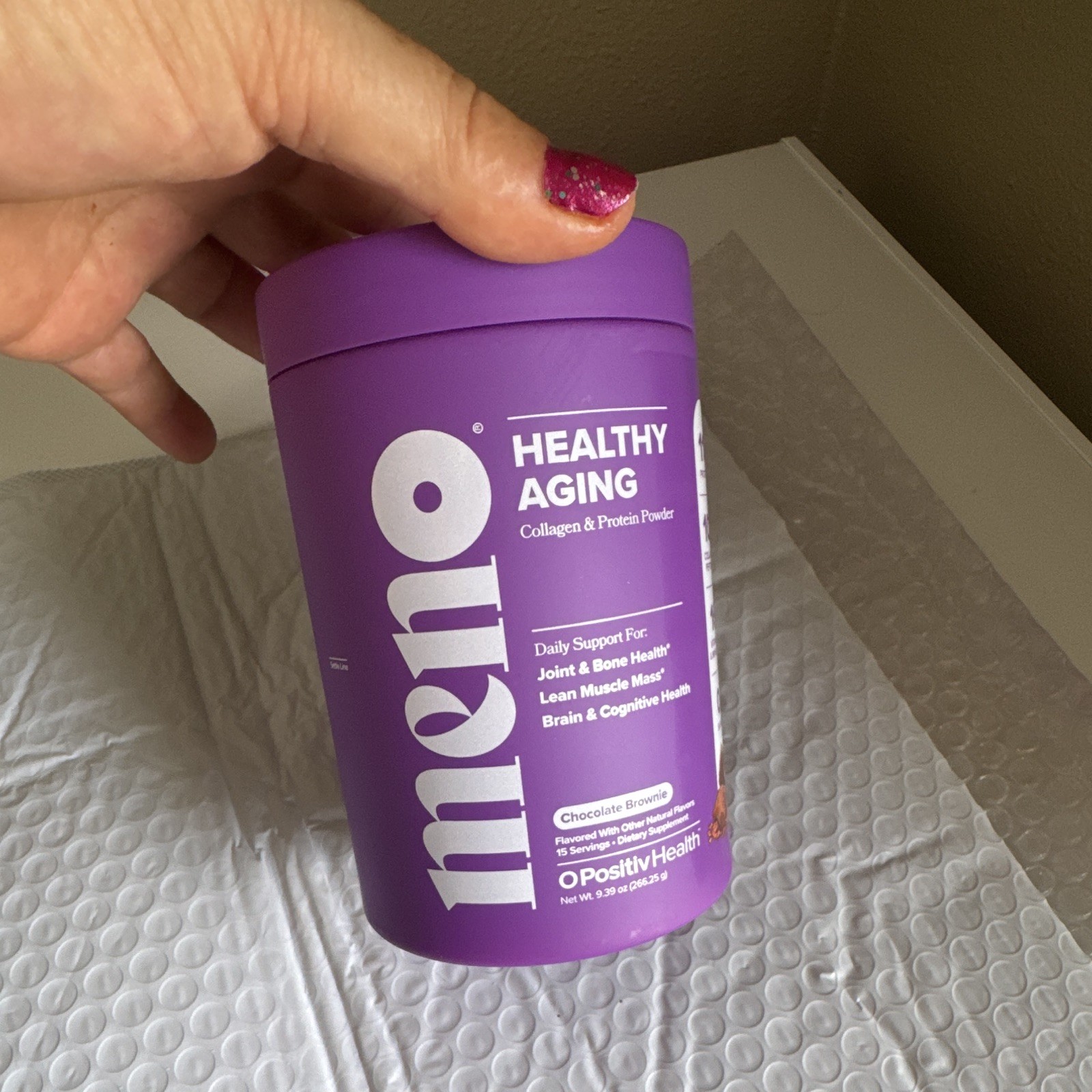 mēno Collagen & Protein Powder Chocolate Brownie 0g Sugar Anti-Aging 9.39oz