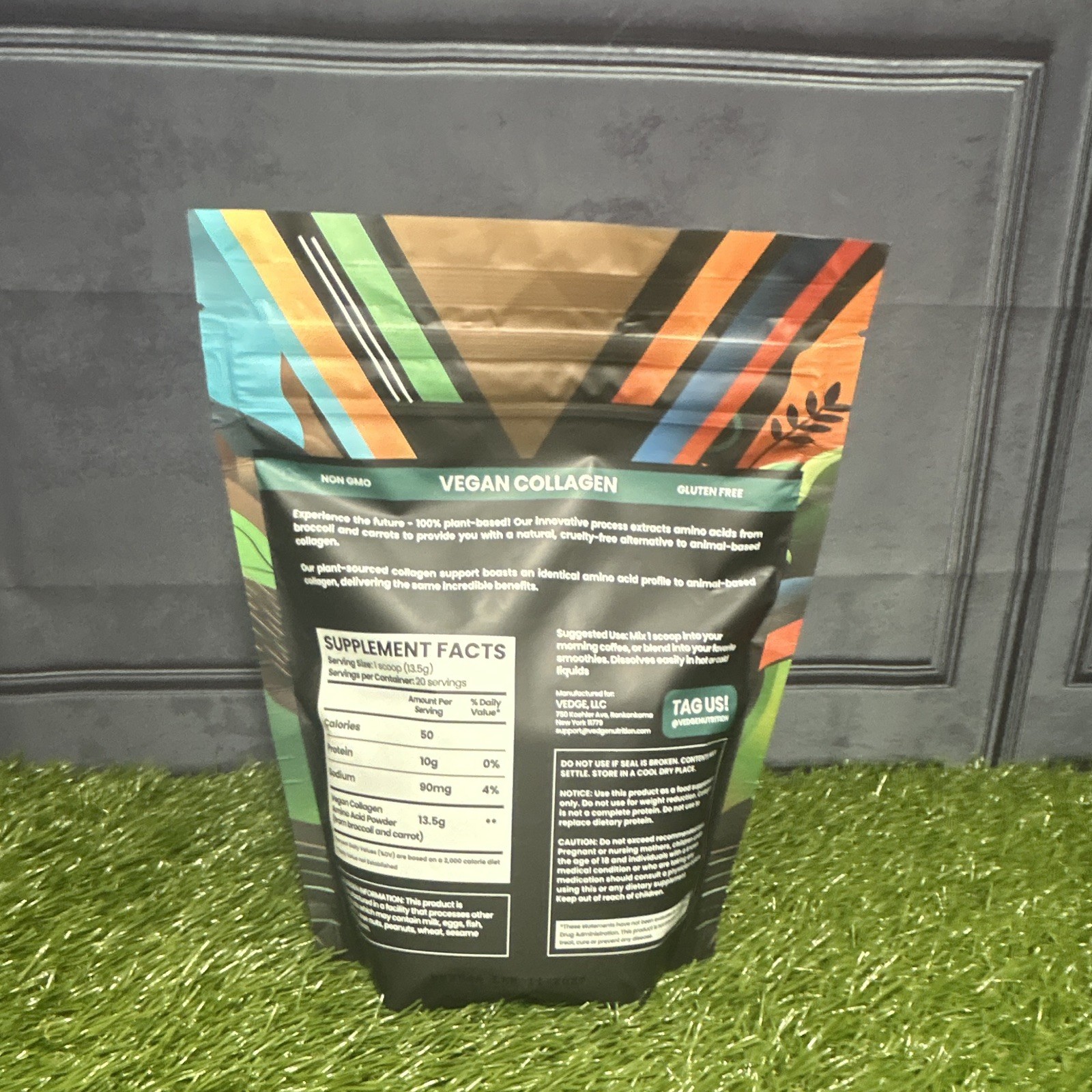 Vedge Vegan Collagen Support Powder 9.52 oz Gluten-Free Non-GMO