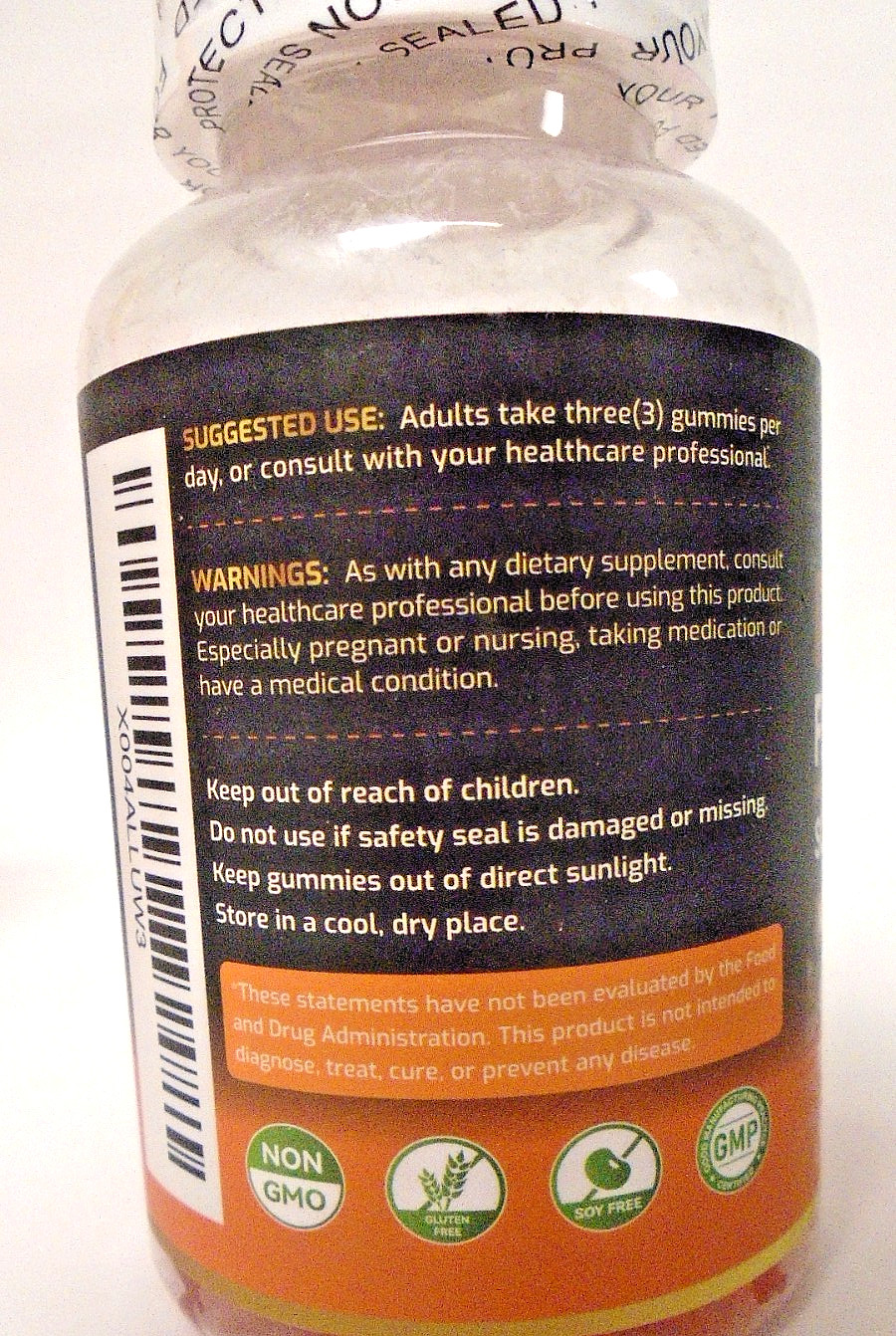 58 Bottles Prebiotic Fiber Gummies, 7g per Serving of 3 (30/Bottle) Orange 3/27