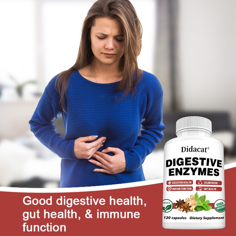 Digestive Enzymes for Colon Detox,Gas,Constipation & Bloating Relief 30-120 Caps