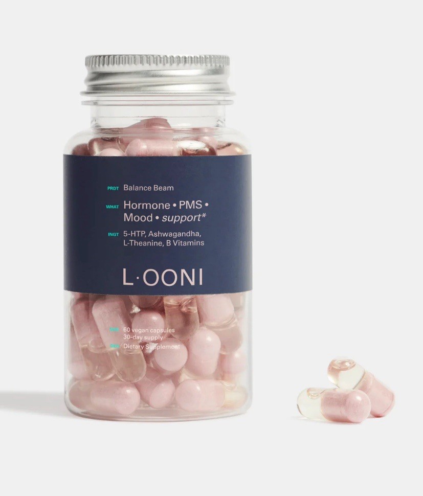 L·OONI Balance Beam Hormone Mood Support 60 Vegan Capsules 5-HTP B Vitamins