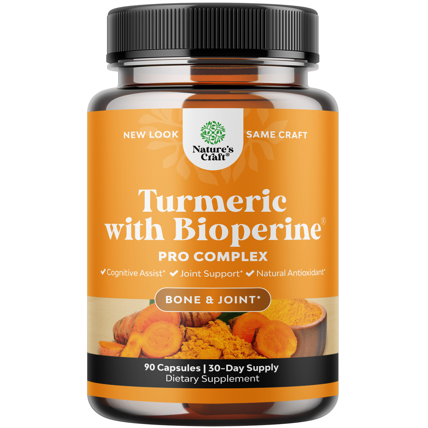 Turmeric Curcumin with Black Pepper Extract – Joint Health with Bioperine 90ct