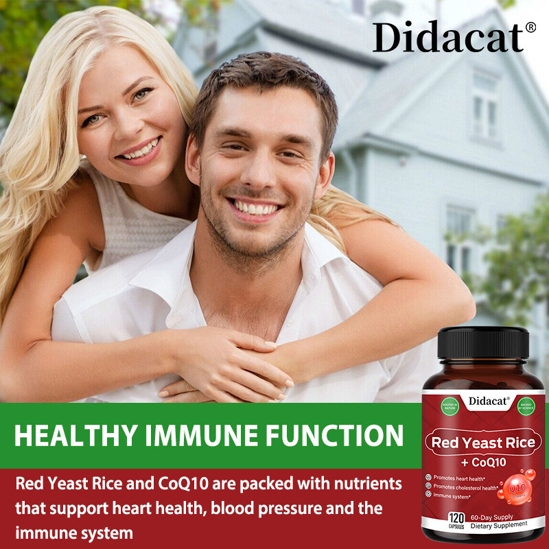 Red Yeast Rice+CoQ10 Capsules Promotes Heart,cardiovascular & Cholesterol Health