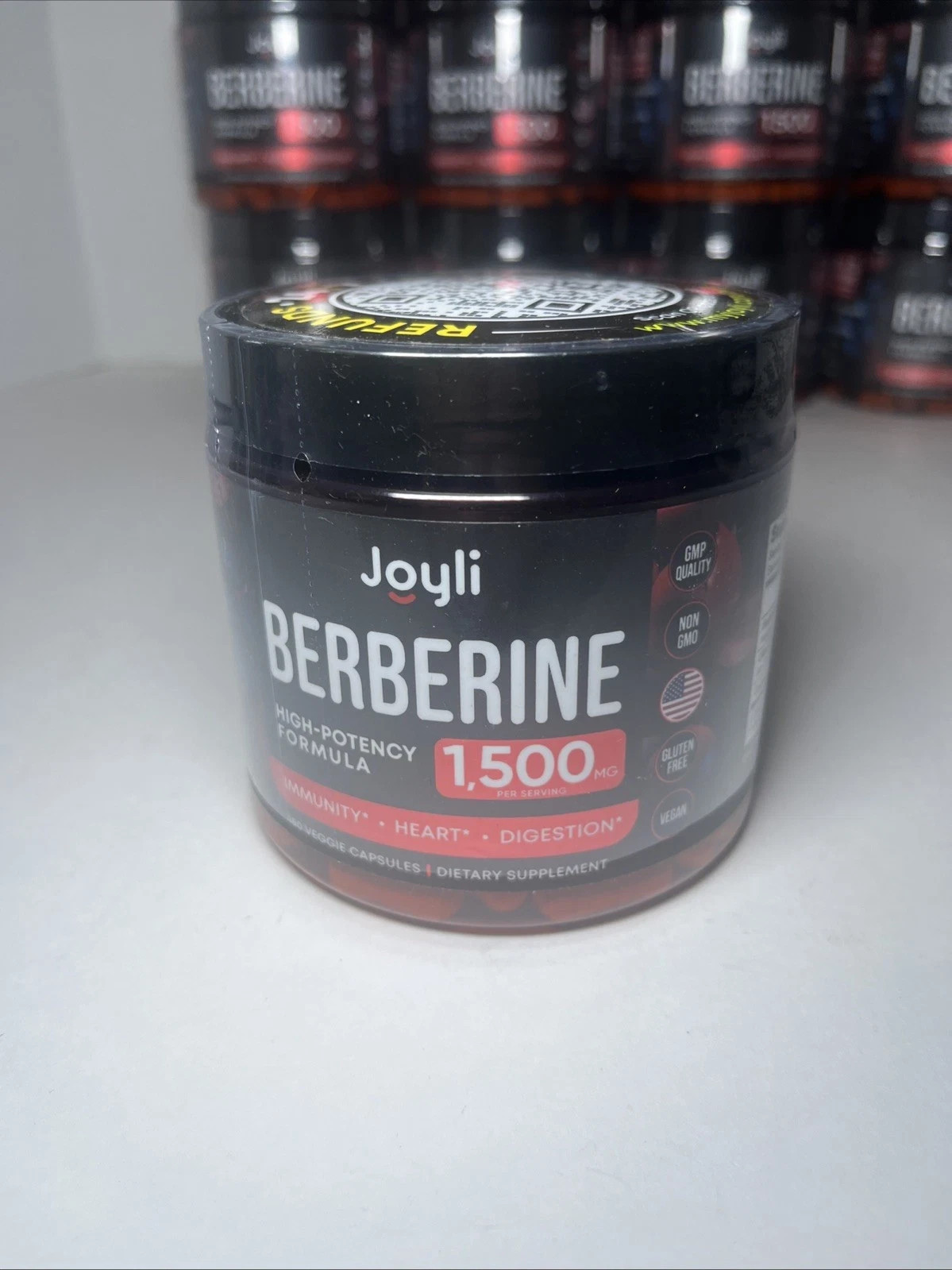 Joyli Berberine Capsules 1500mg 180-Pack Veggie Capsukes New SEALED