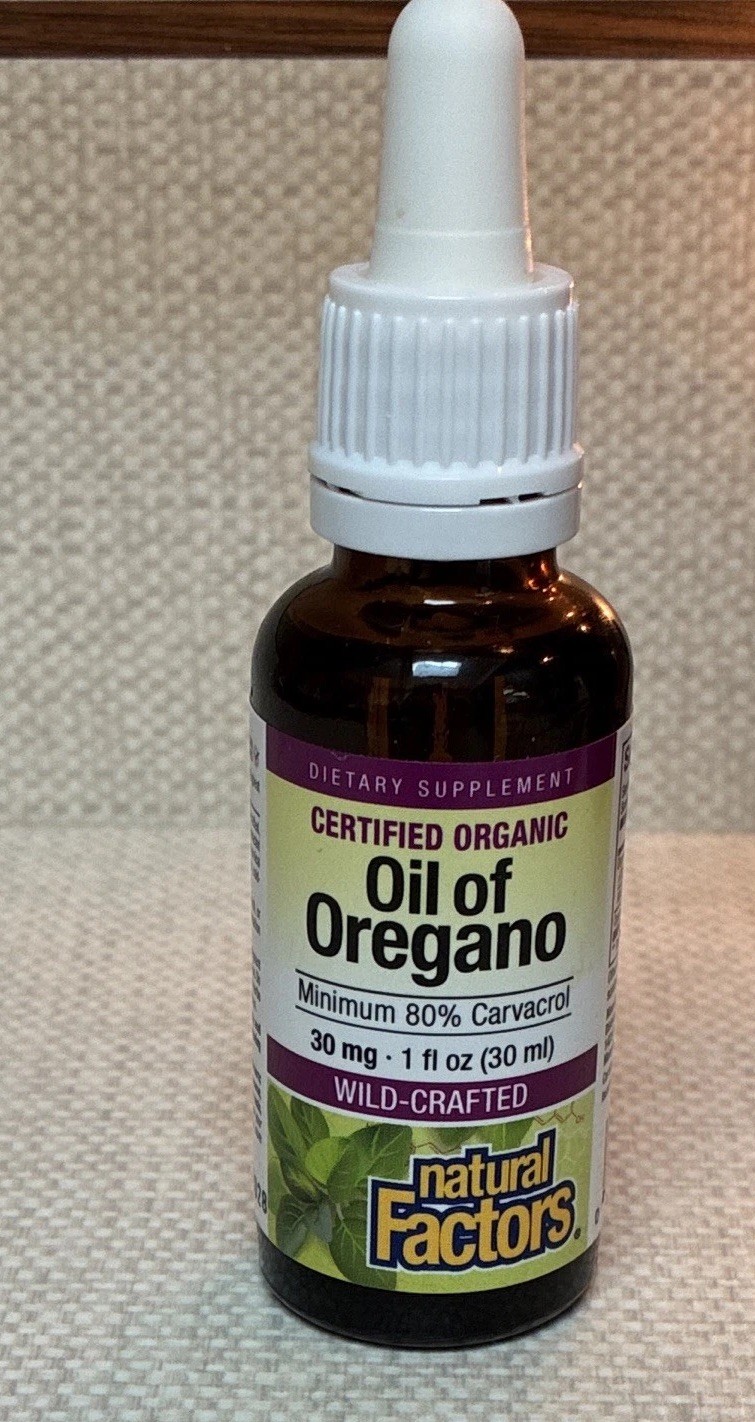 Natural Factors Certified Organic Oil of Oregano Drops Non-GMO Vegan 1 fl oz