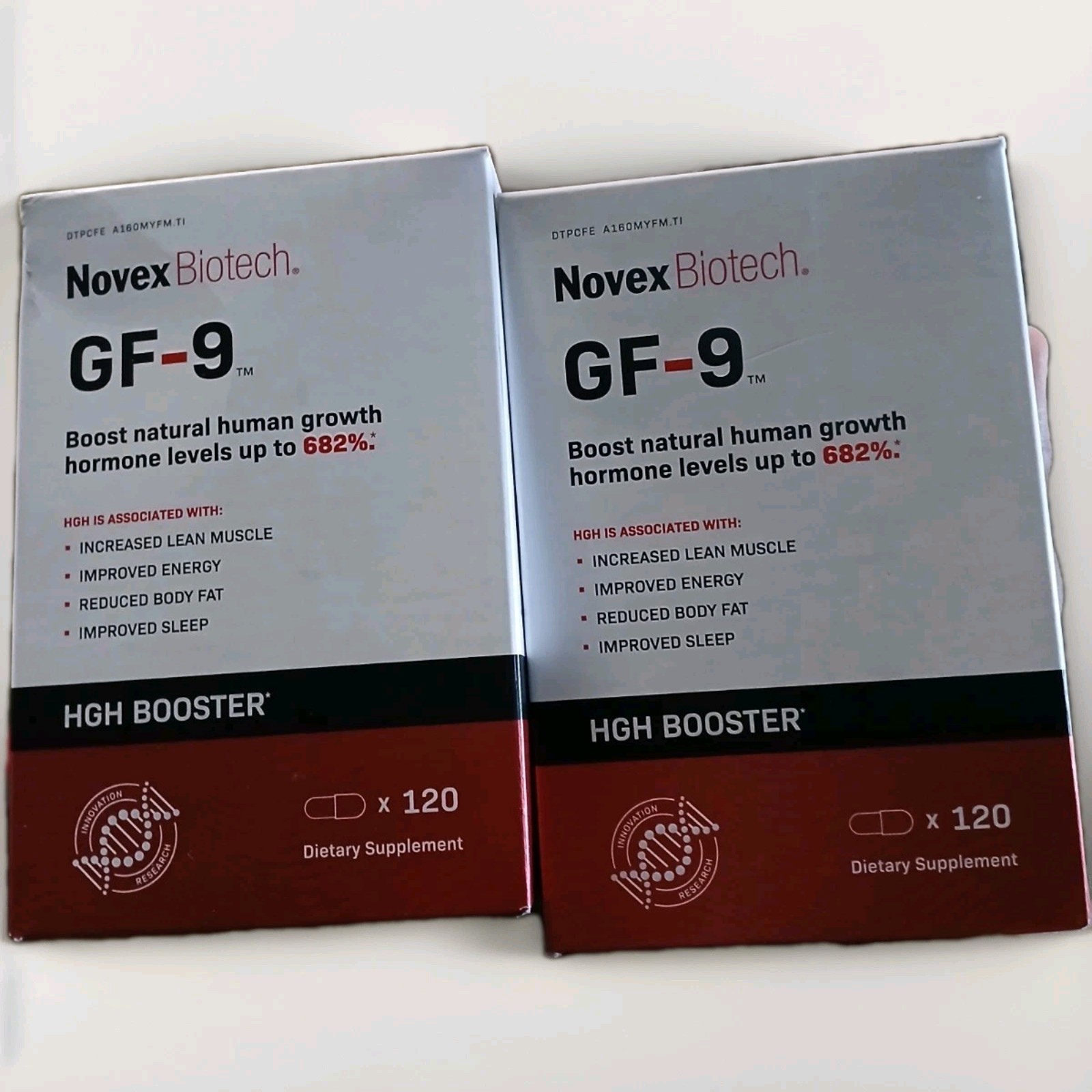 Novex Biotech Growth Factor 9 Dietary Supplement GF-9 120 X 2 = 240 Exp 2028+